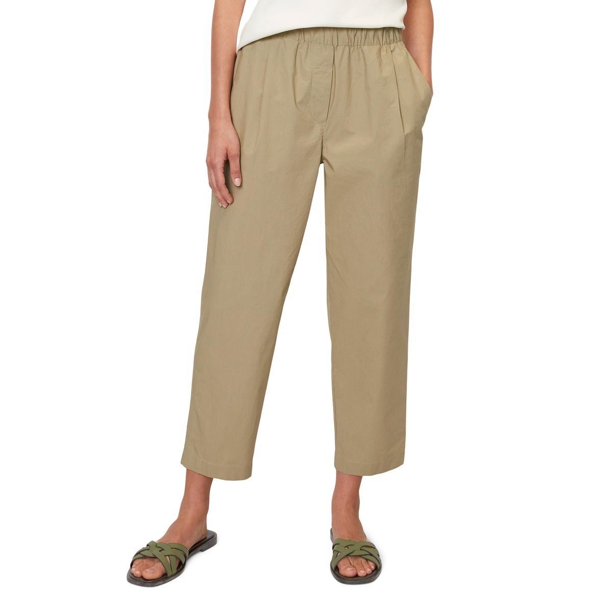 Pantalon popeline femme new arrivals