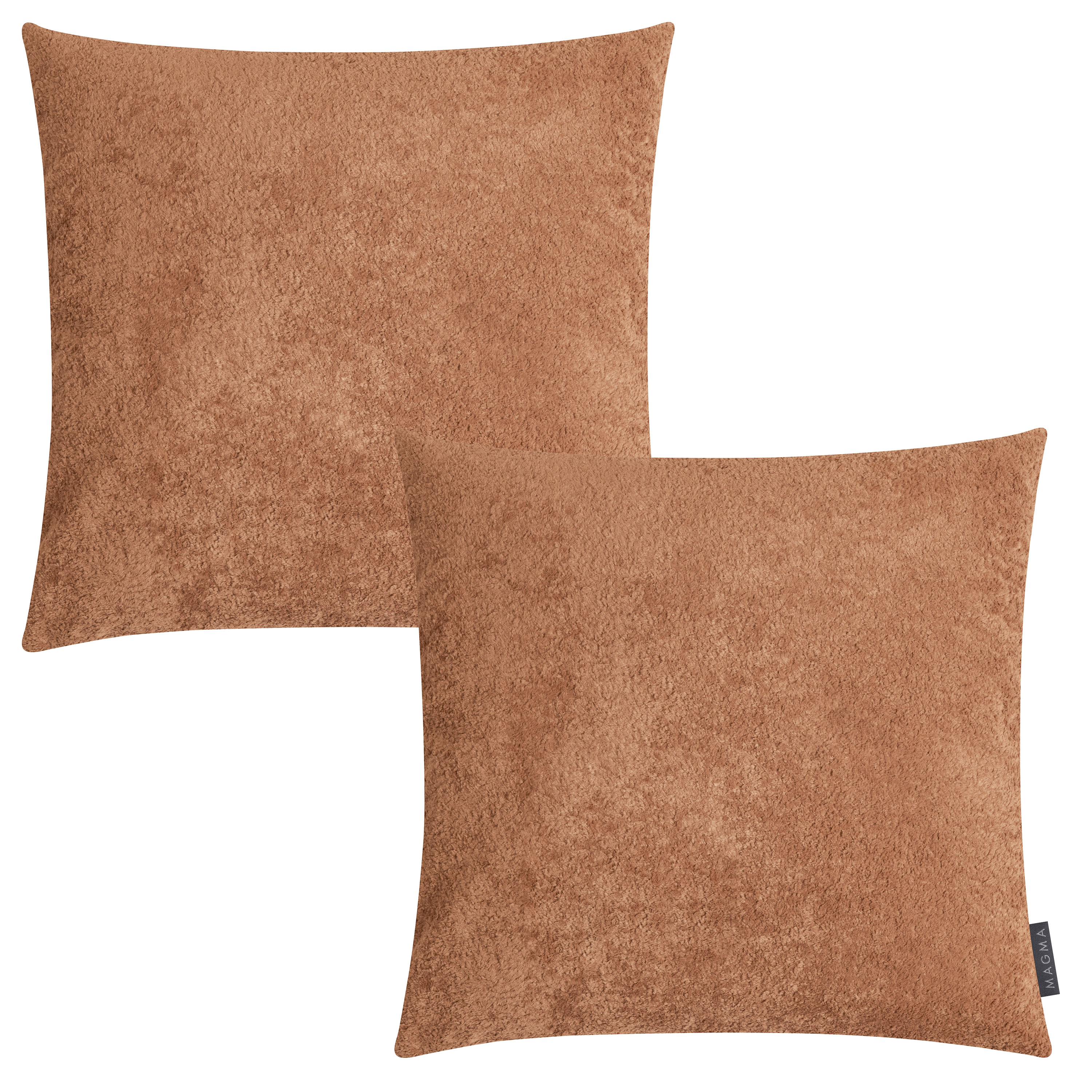 Lot de 2 housses de coussin tissu éponge moelleux MONTE, MAGMA HEIMTEX