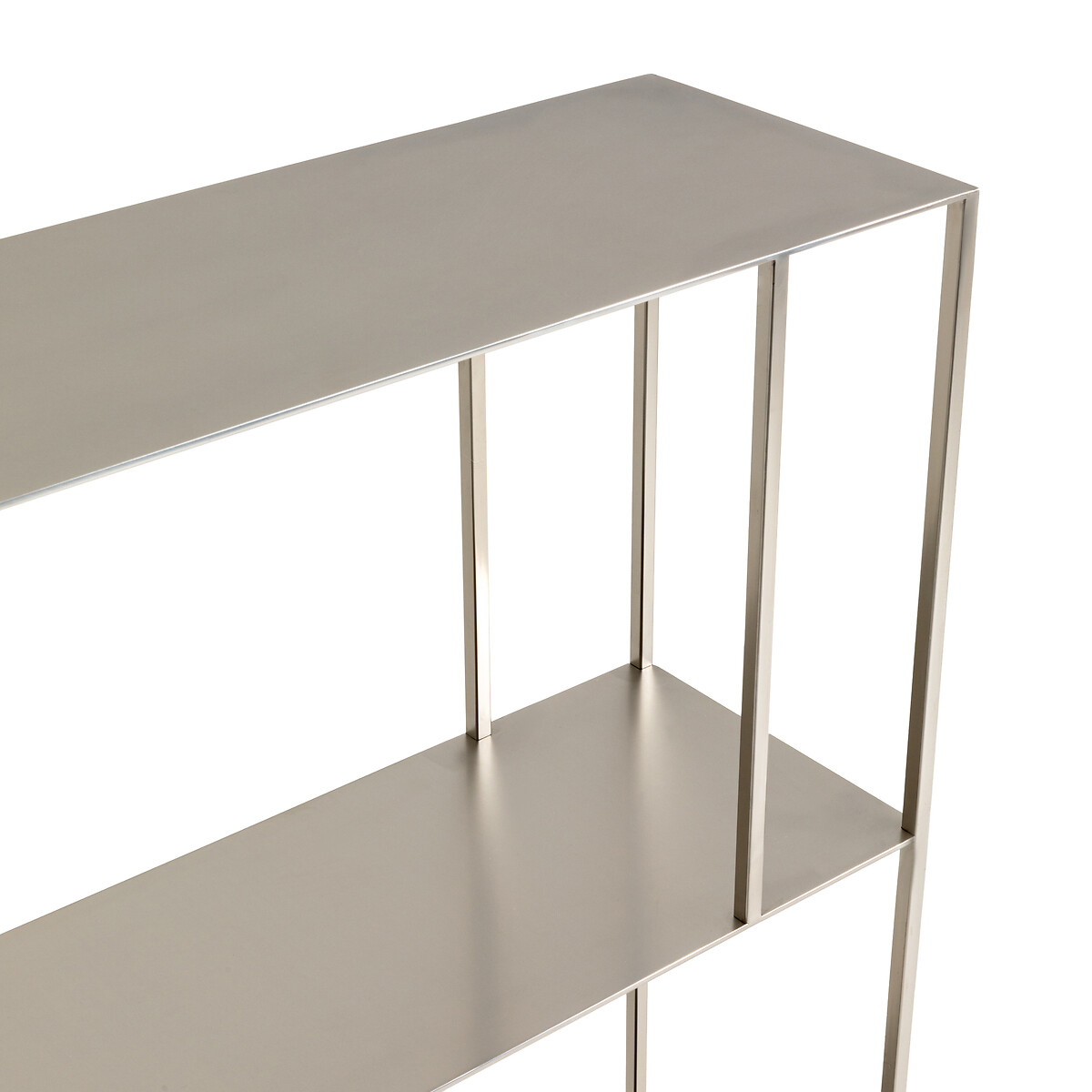 Product photograph of Parallel Xs Slim Nickel Bookcase H117cm from La Redoute UK.