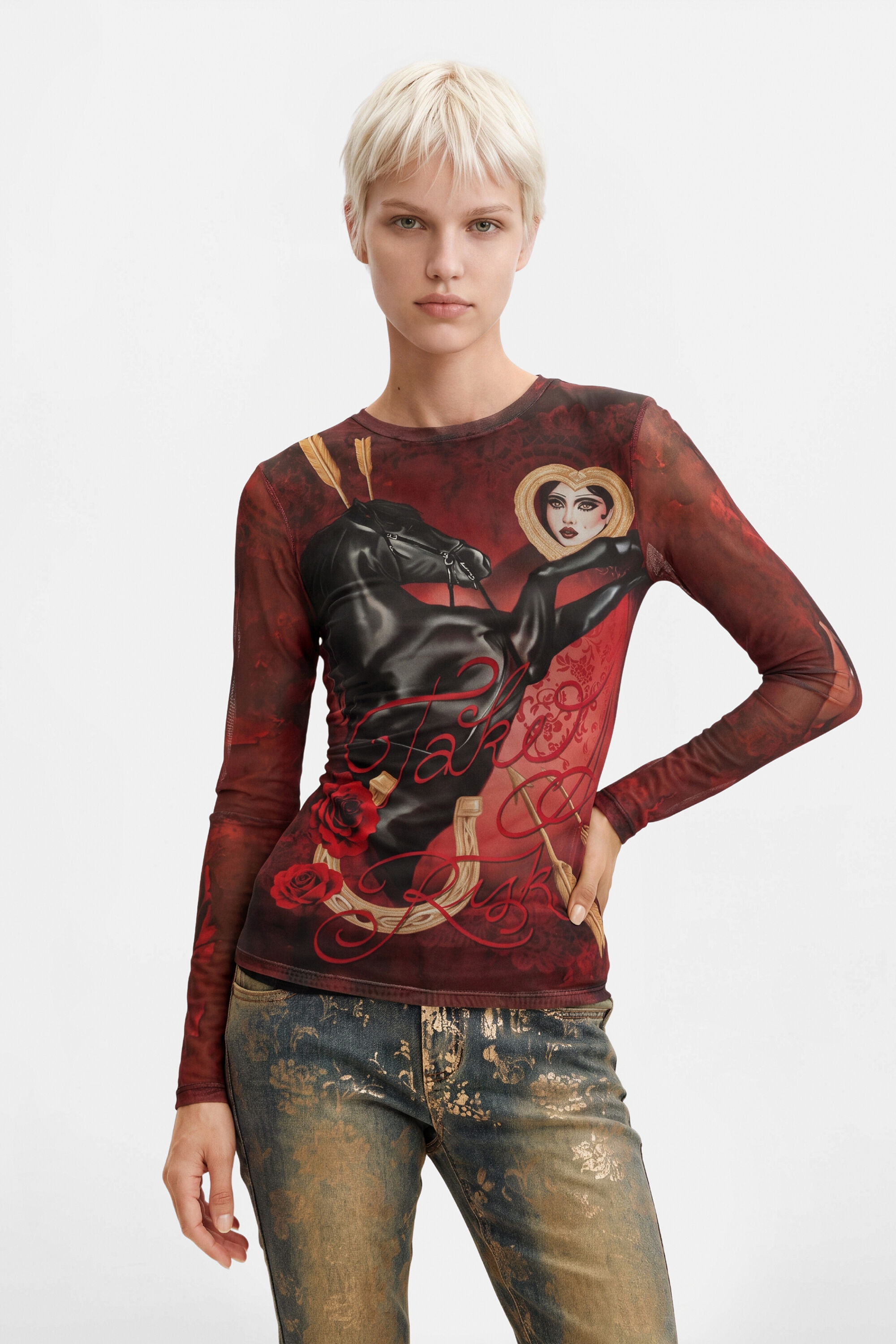 T-shirt imprimé, DESIGUAL