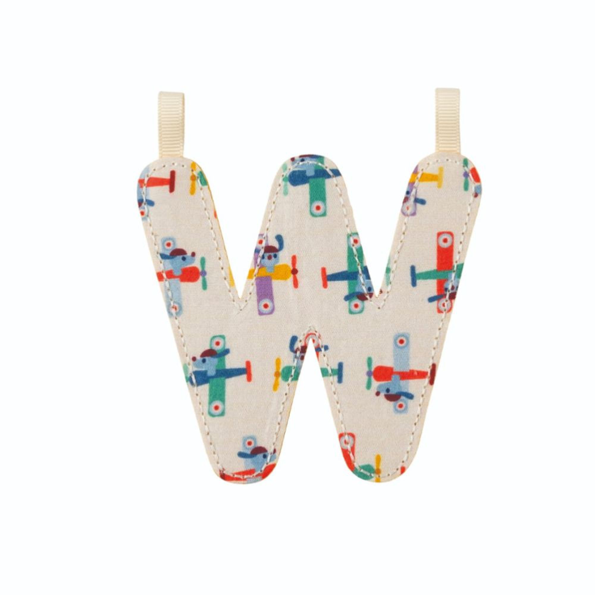 Lettre en tissu phosphorescente W, LILLIPUTIENS