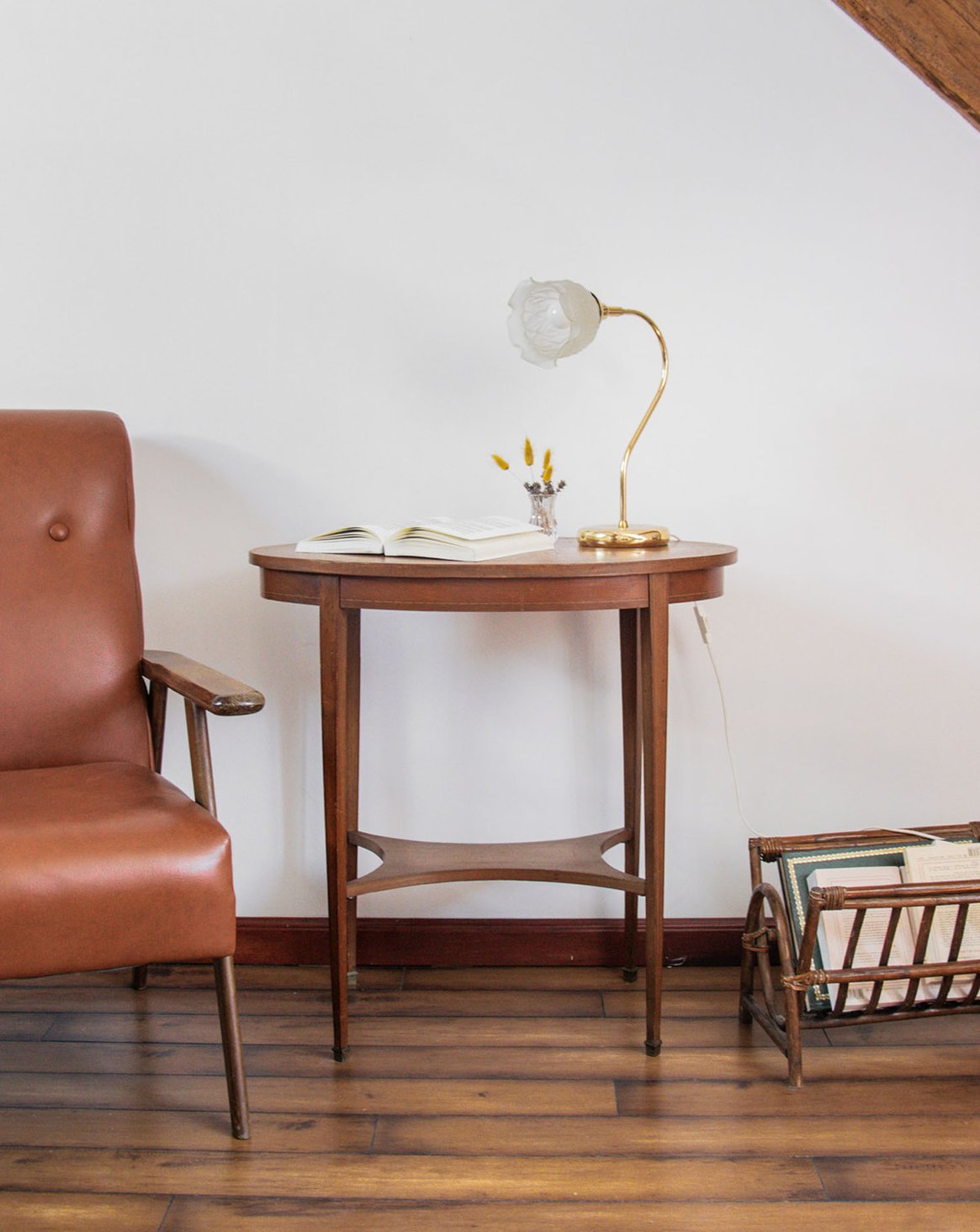 Table d'appoint en bois Francine N°359 - Bon état, DEBONGOUT