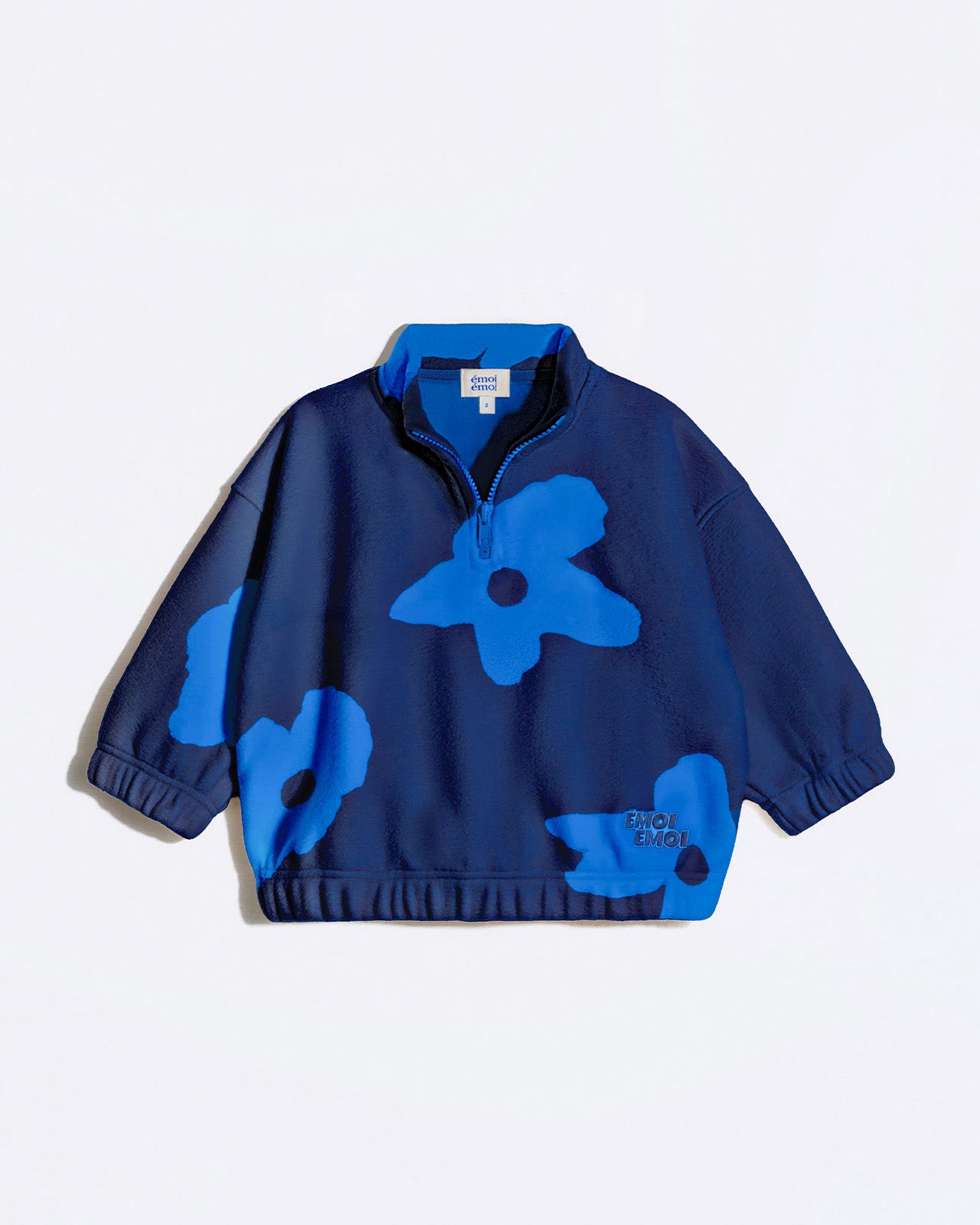 Sweat en polaire recyclée imprimé fleuri, EMOI EMOI