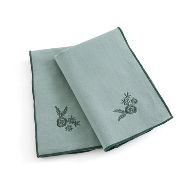 Lot de 2 serviettes de table coton/lin, Maryse LA REDOUTE INTERIEURS