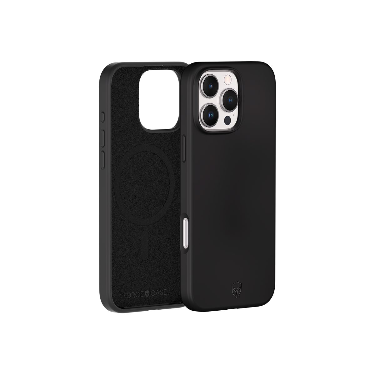 Coque iPhone 16 Pro Max MagSafe silicone Noir, FORCE CASE