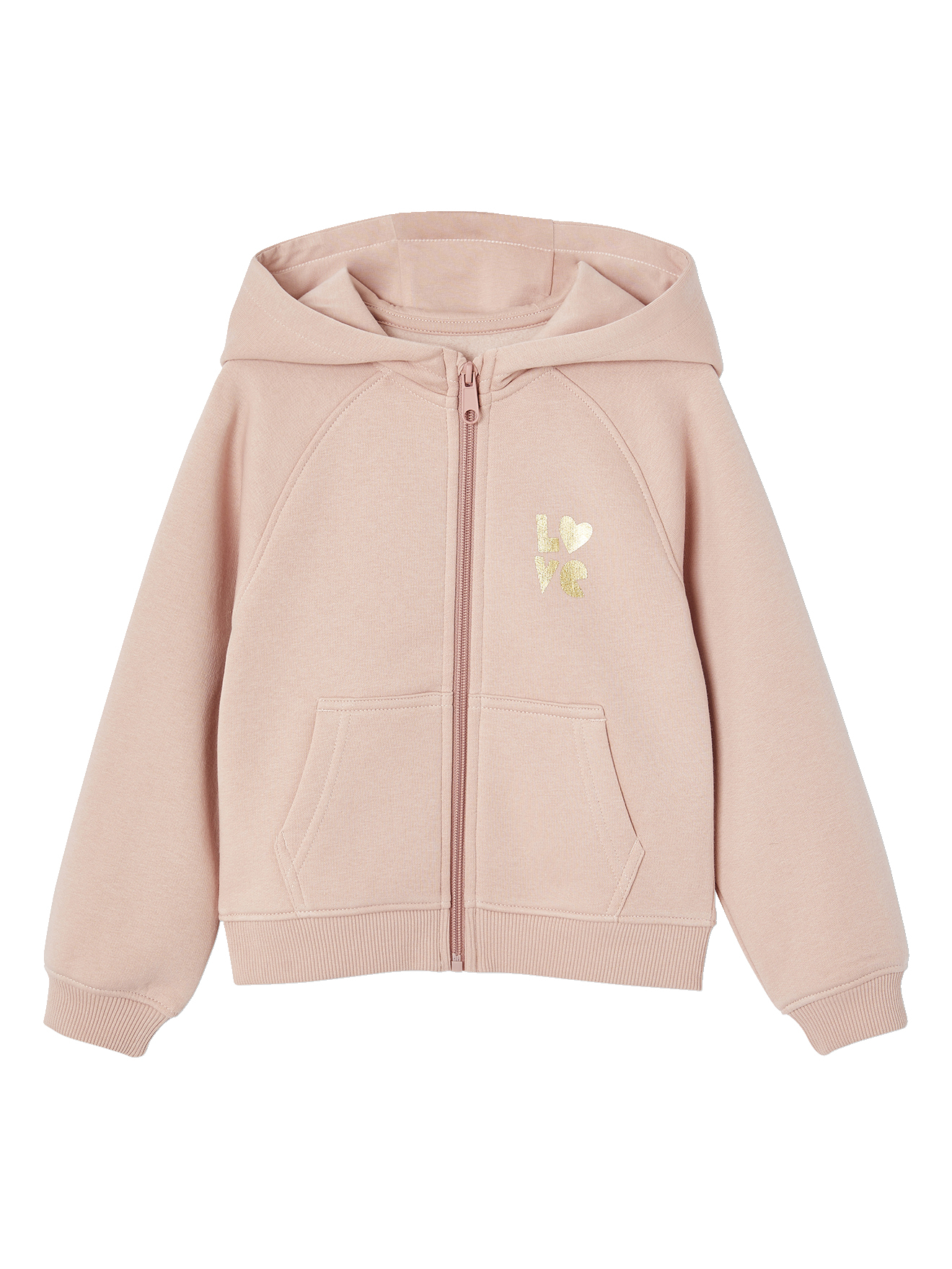 Sweat zippé à capuche sport, VERTBAUDET
