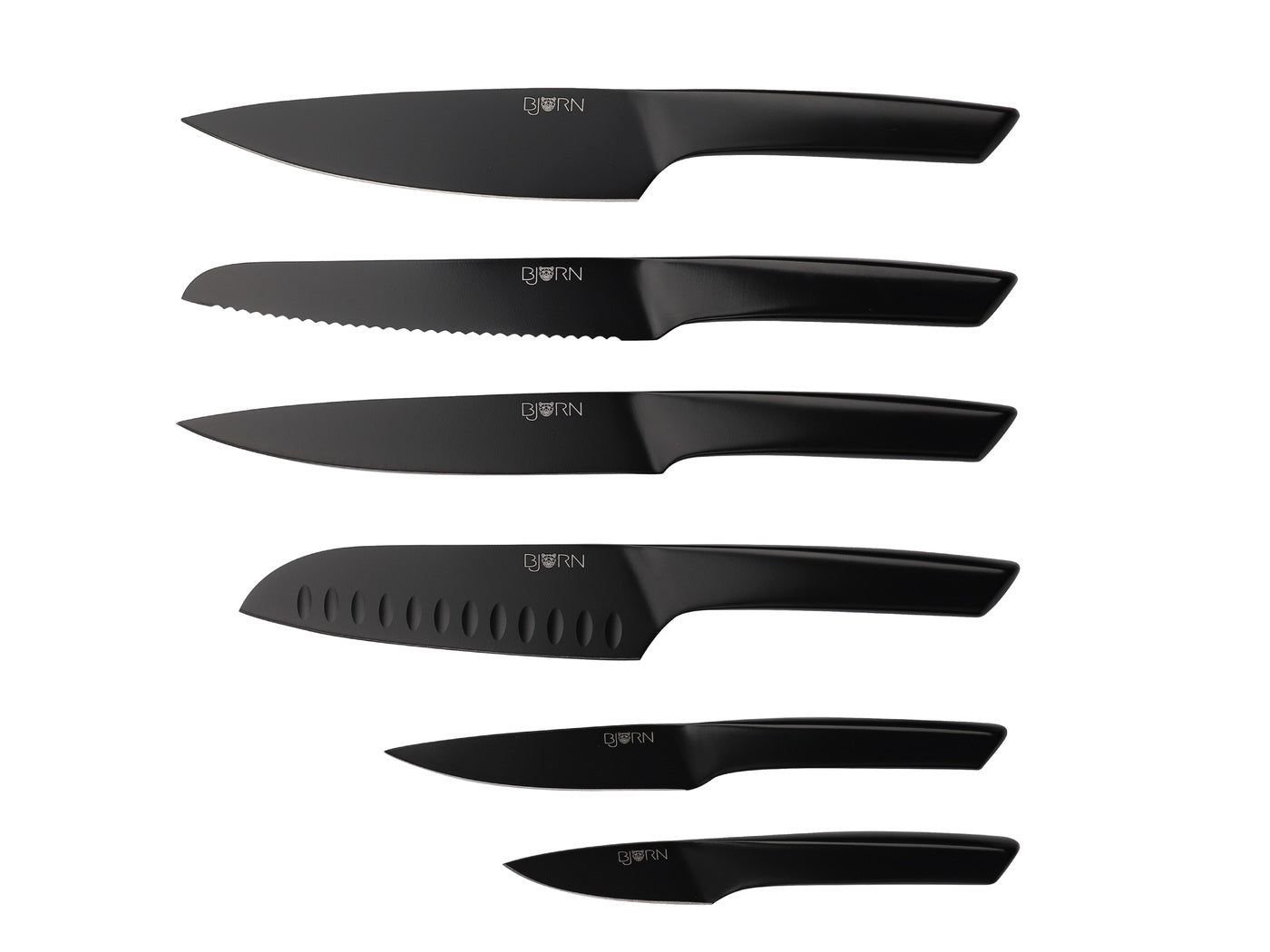 Lot de 6 couteaux de cuisine en inox, NUDE, BJORN
