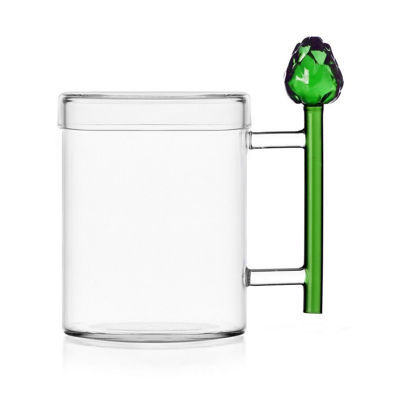 Mug verre couvercle artichaut VEGETABLES, ICHENDORF