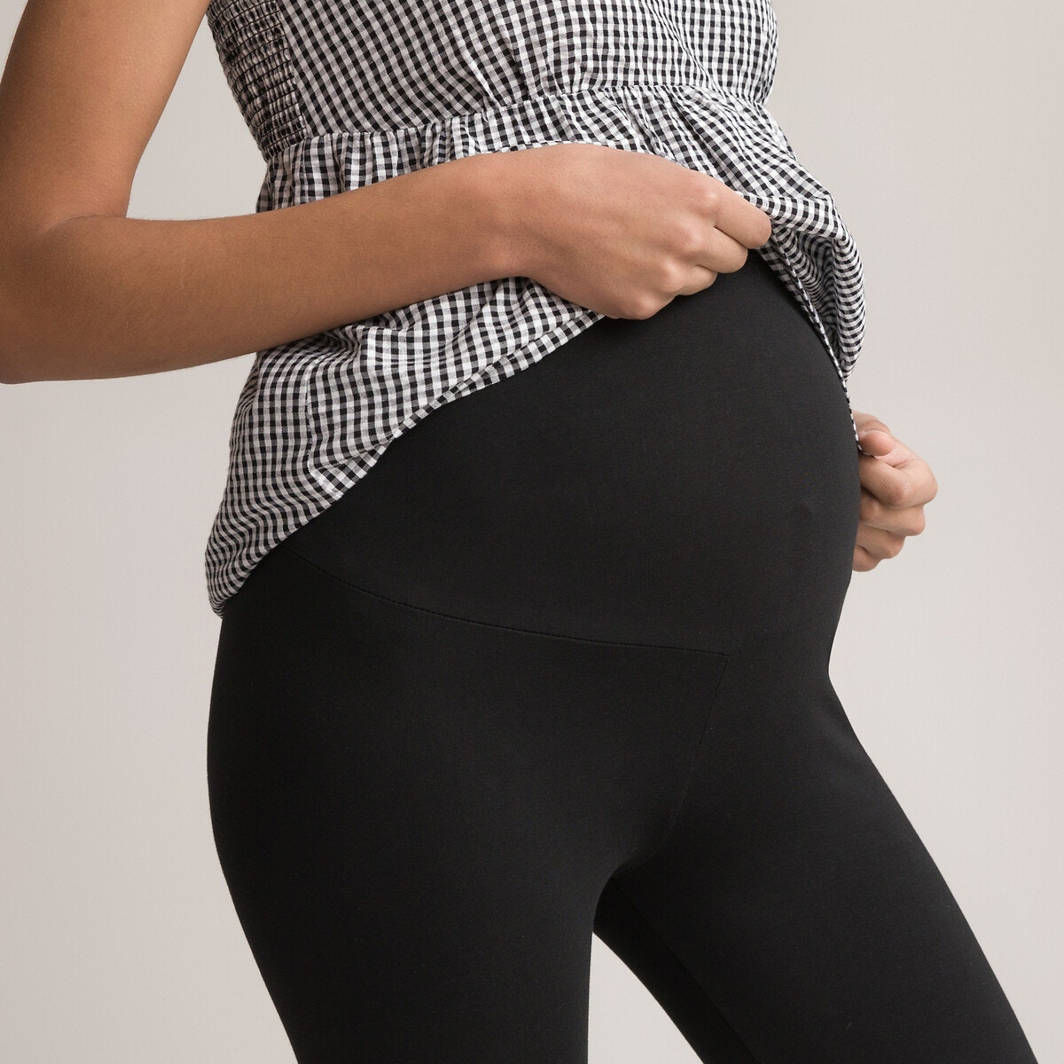 MijaCulture Lot de 2 leggings de grossesse confortables pour femme