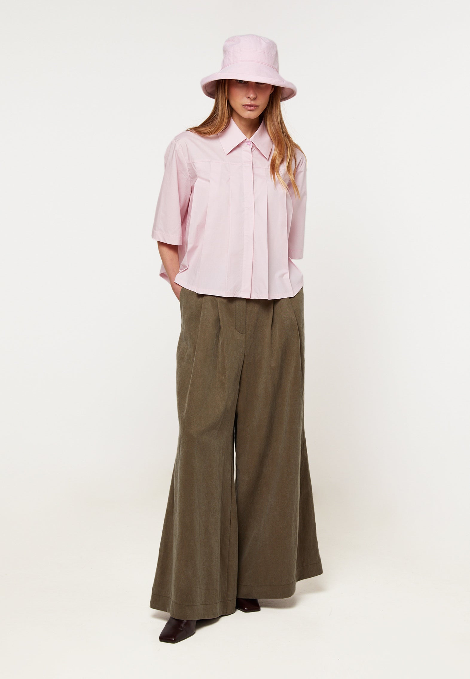 Chemise courte à plis en coton, RODIER