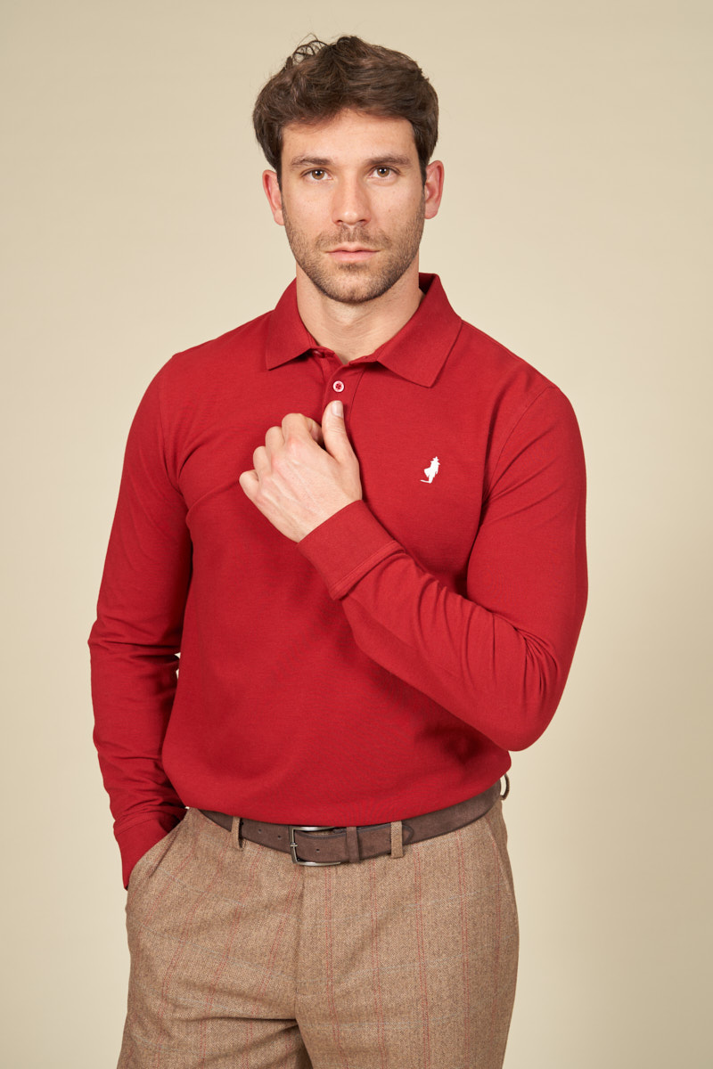 Polo uni manches longues, MCS
