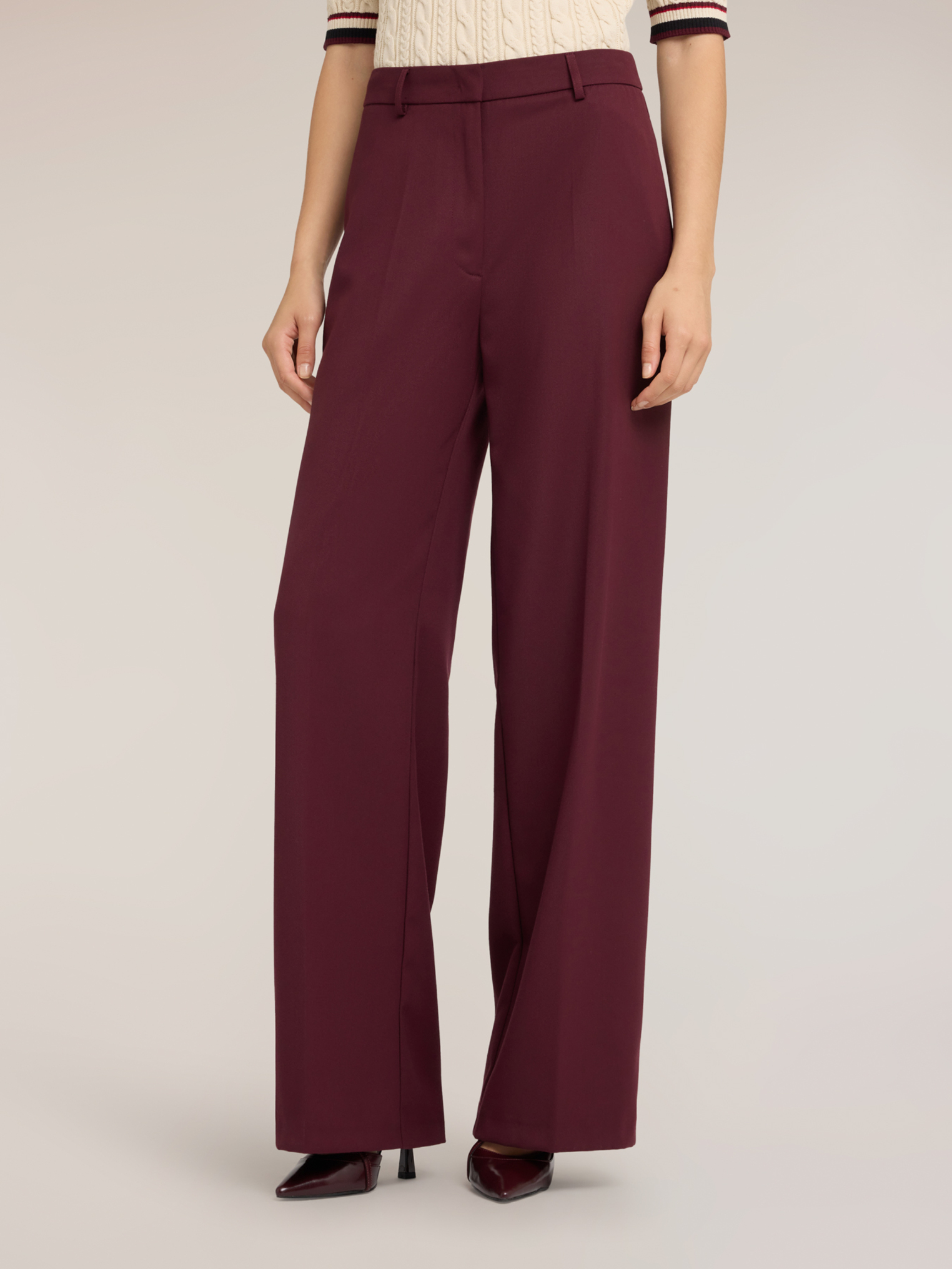 Pantalon palazzo à pli marqué, MOTIVI