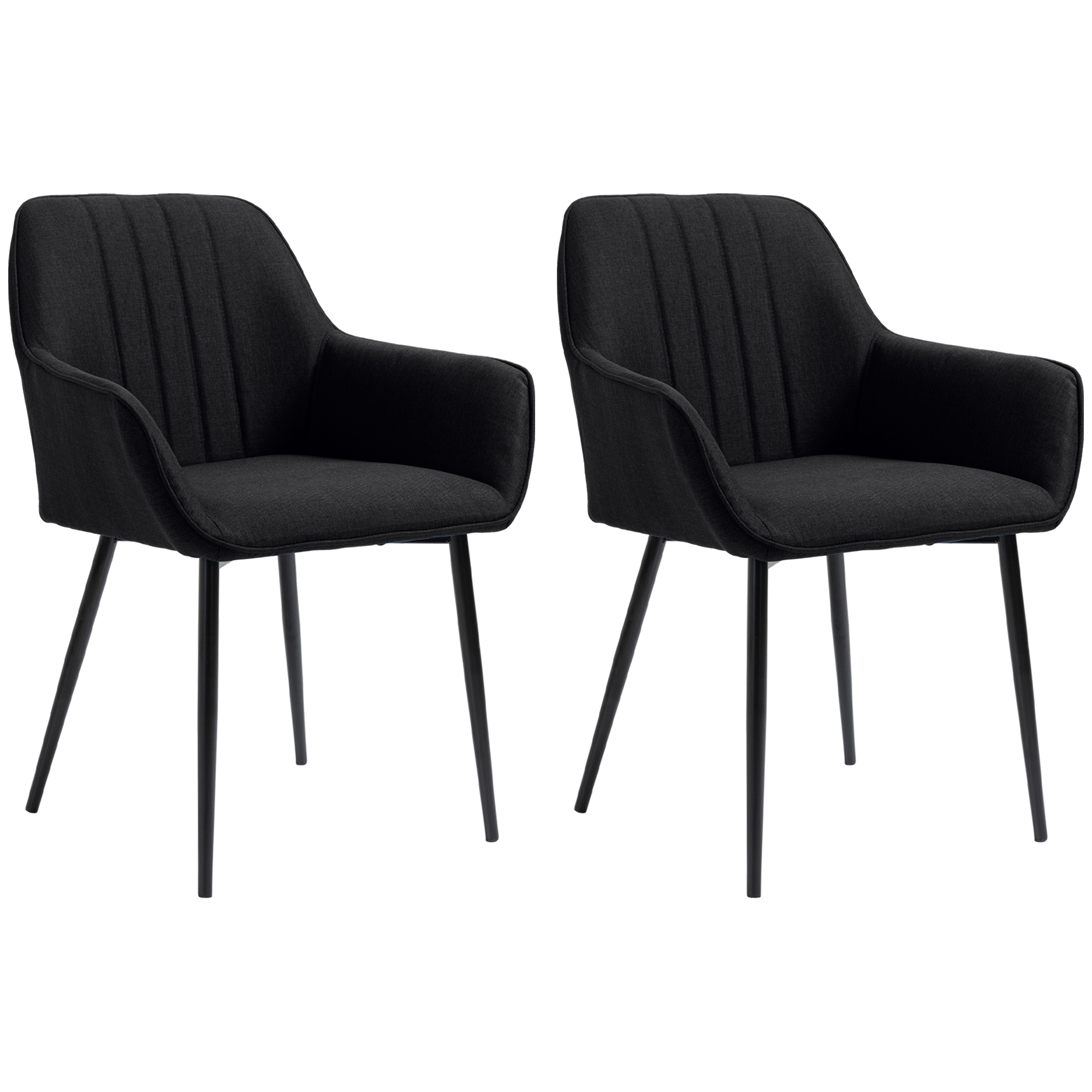 Chaise de salle à manger Lin (100% polyester), HOMCOM