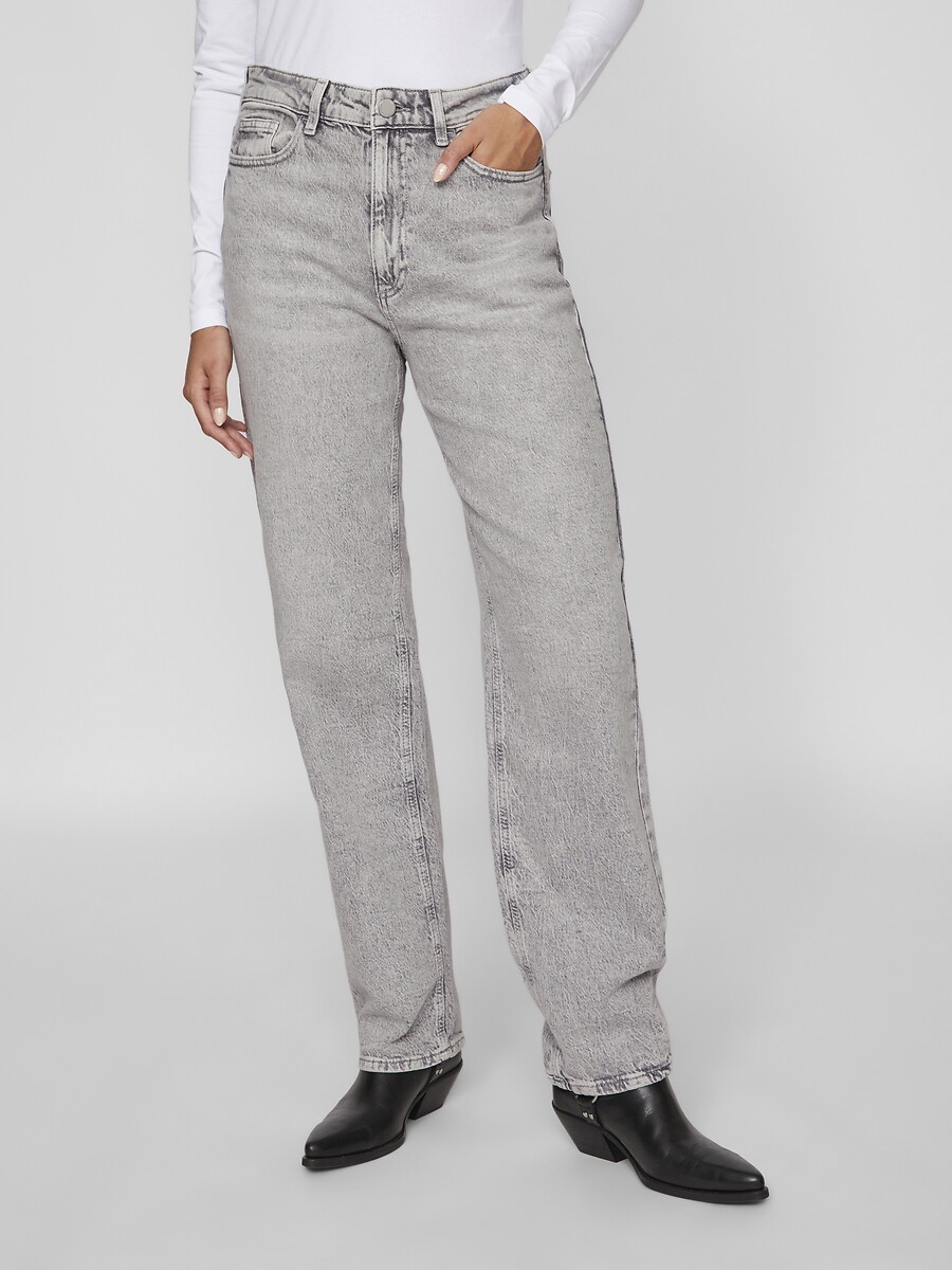 Regular jeans, recht, hoge taille