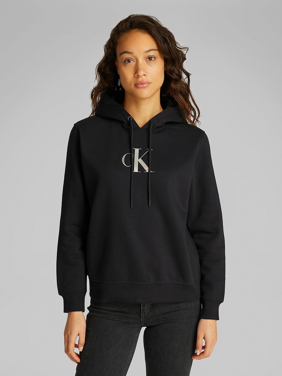 Felpa con cappuccio, logo davanti, CALVIN KLEIN JEANS