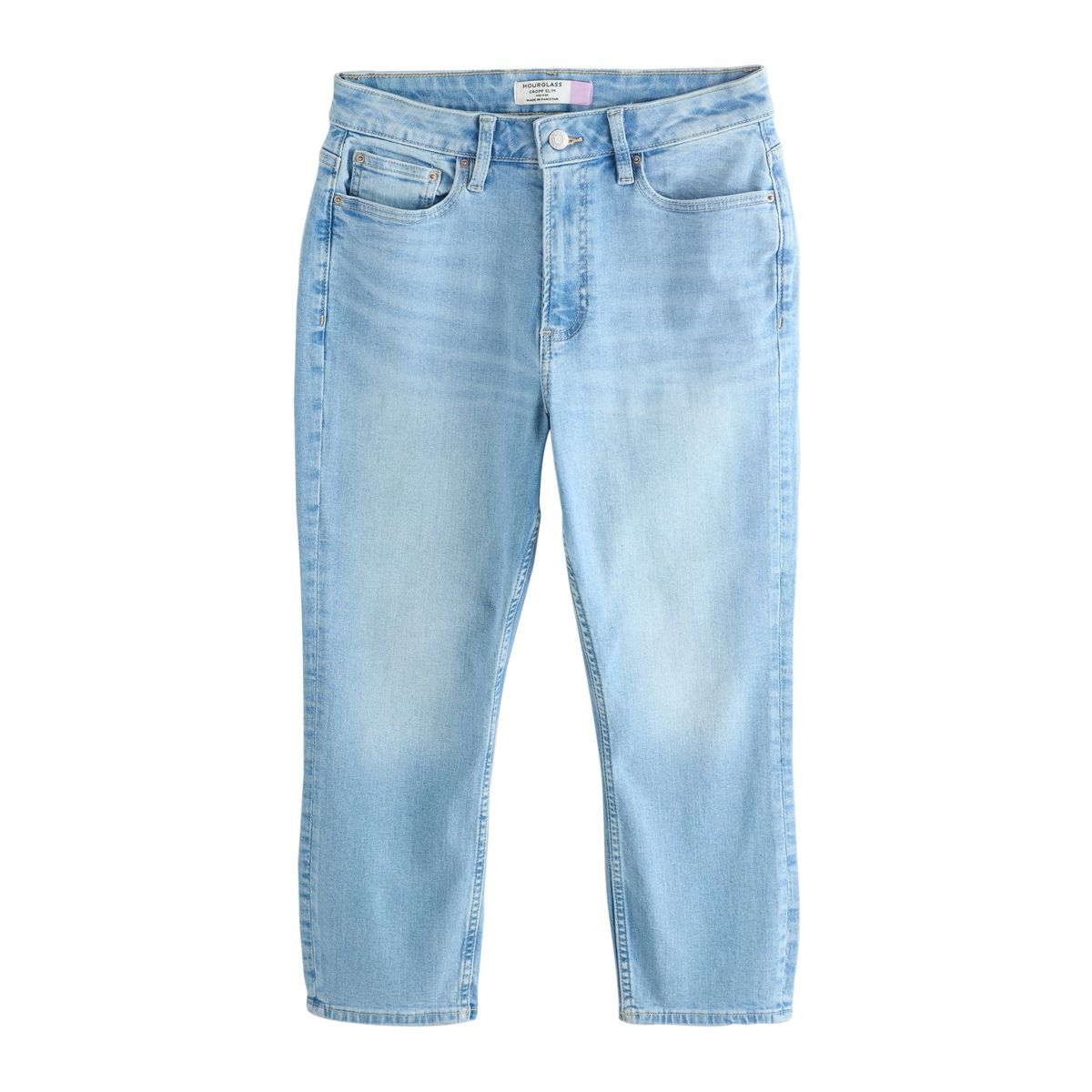 Jean raccourci coupe slim et sablier, NEXT