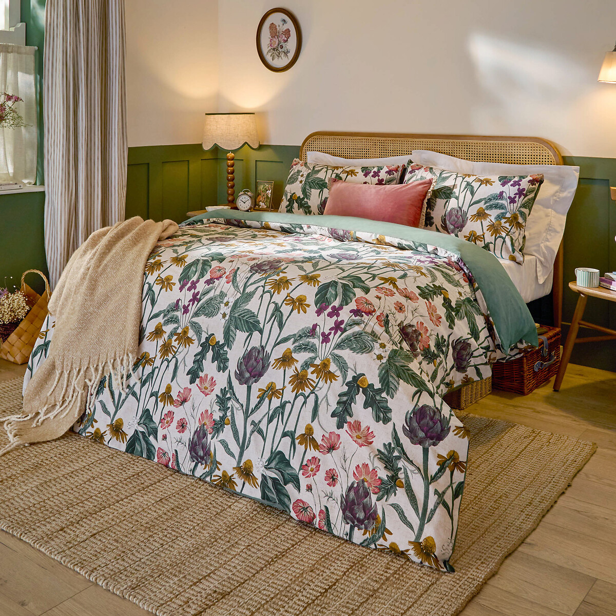 Florapedia Printed Floral Duvet Cover and Pillowcase Set, WYLDER
