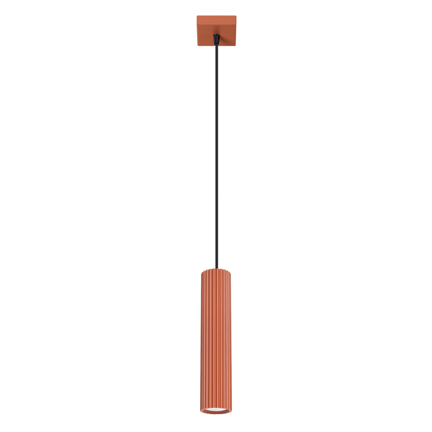 Suspension Aluminium Ocre Rouge GU10 1 Karbon, EDEN