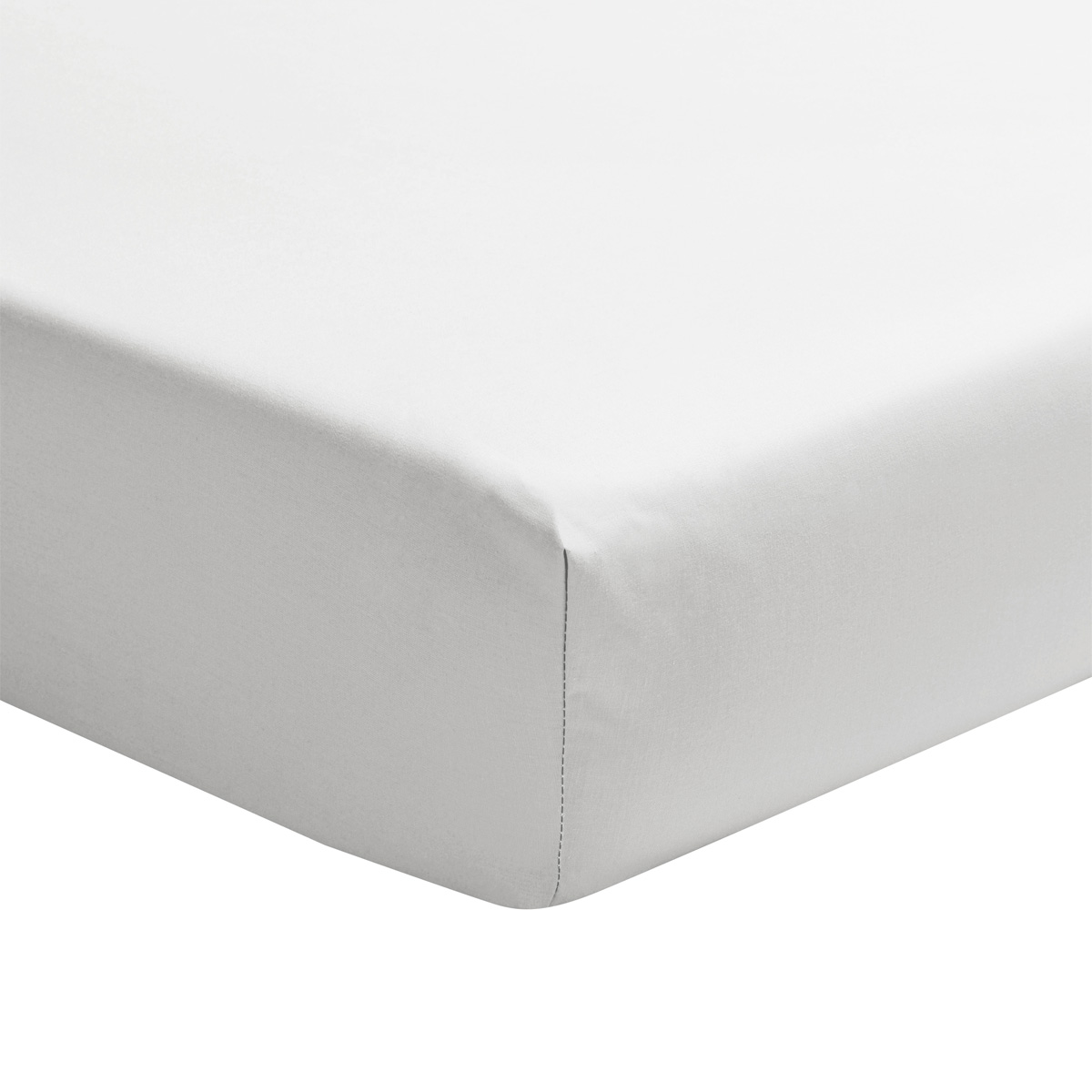 Drap housse uni en percale de coton, bonnet de 35cm, PREMIÈRE, ESSIX