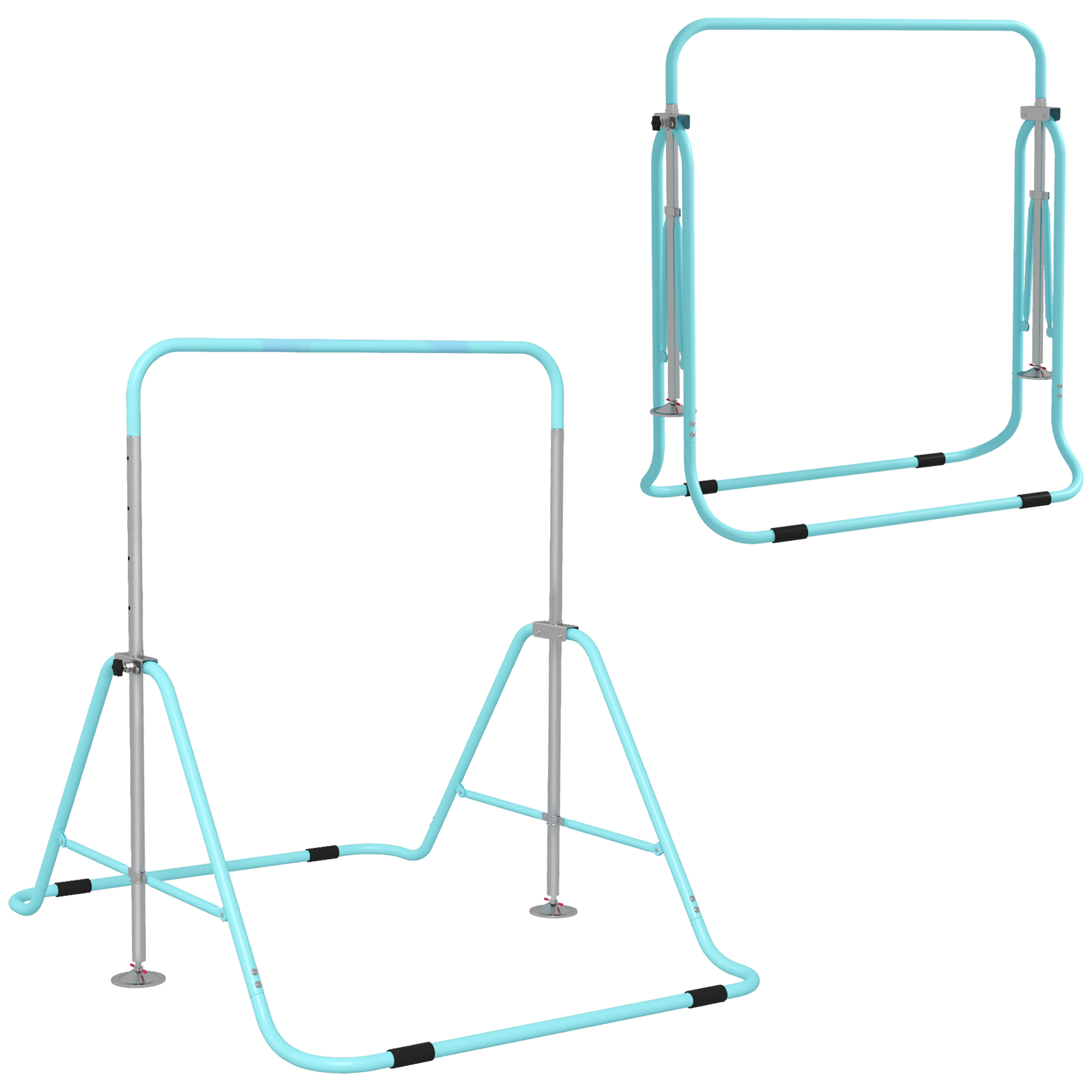 Barre de gymnastique pour enfants Acier Vert, HOMCOM