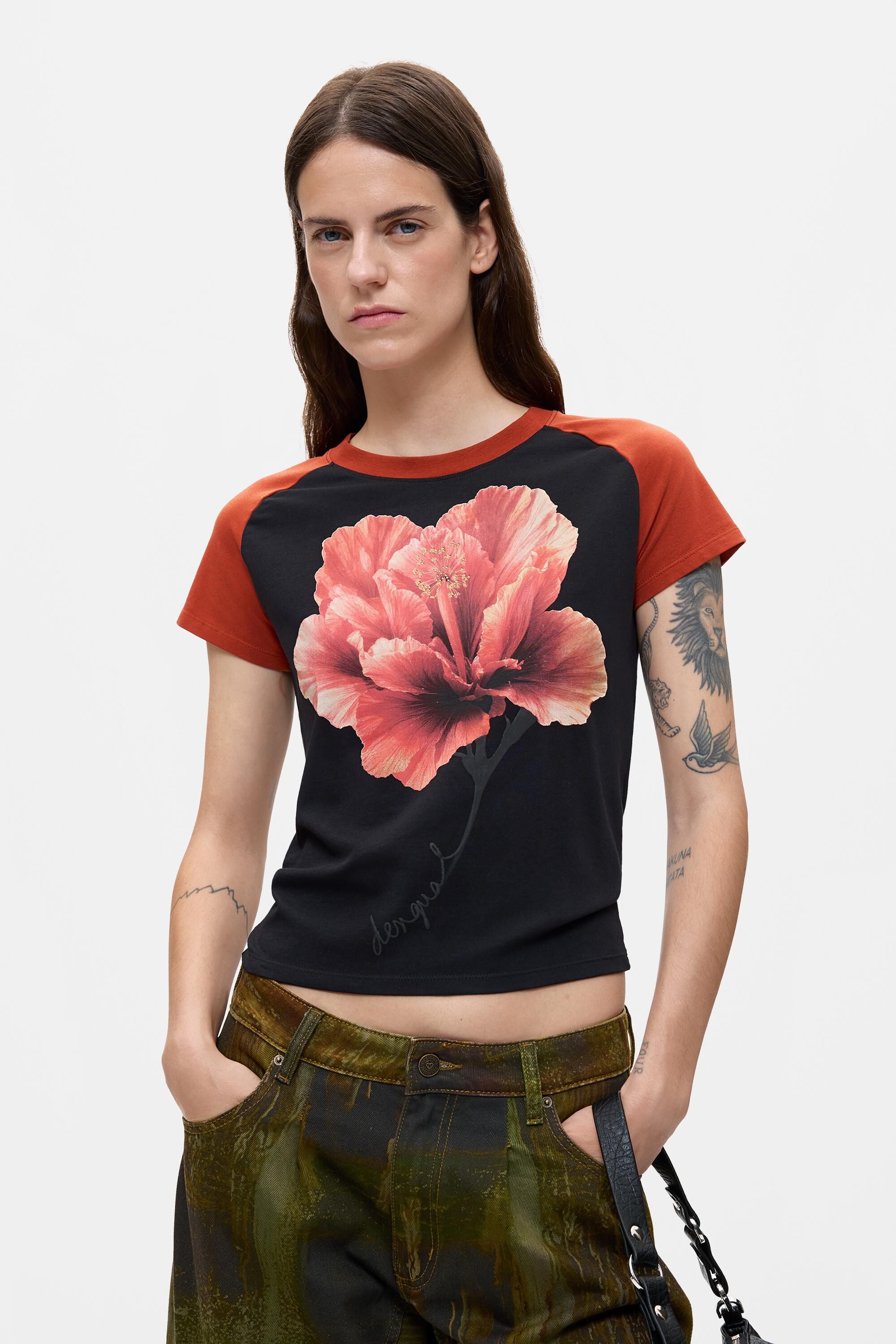 T-shirt à manches courtes imprimé, DESIGUAL