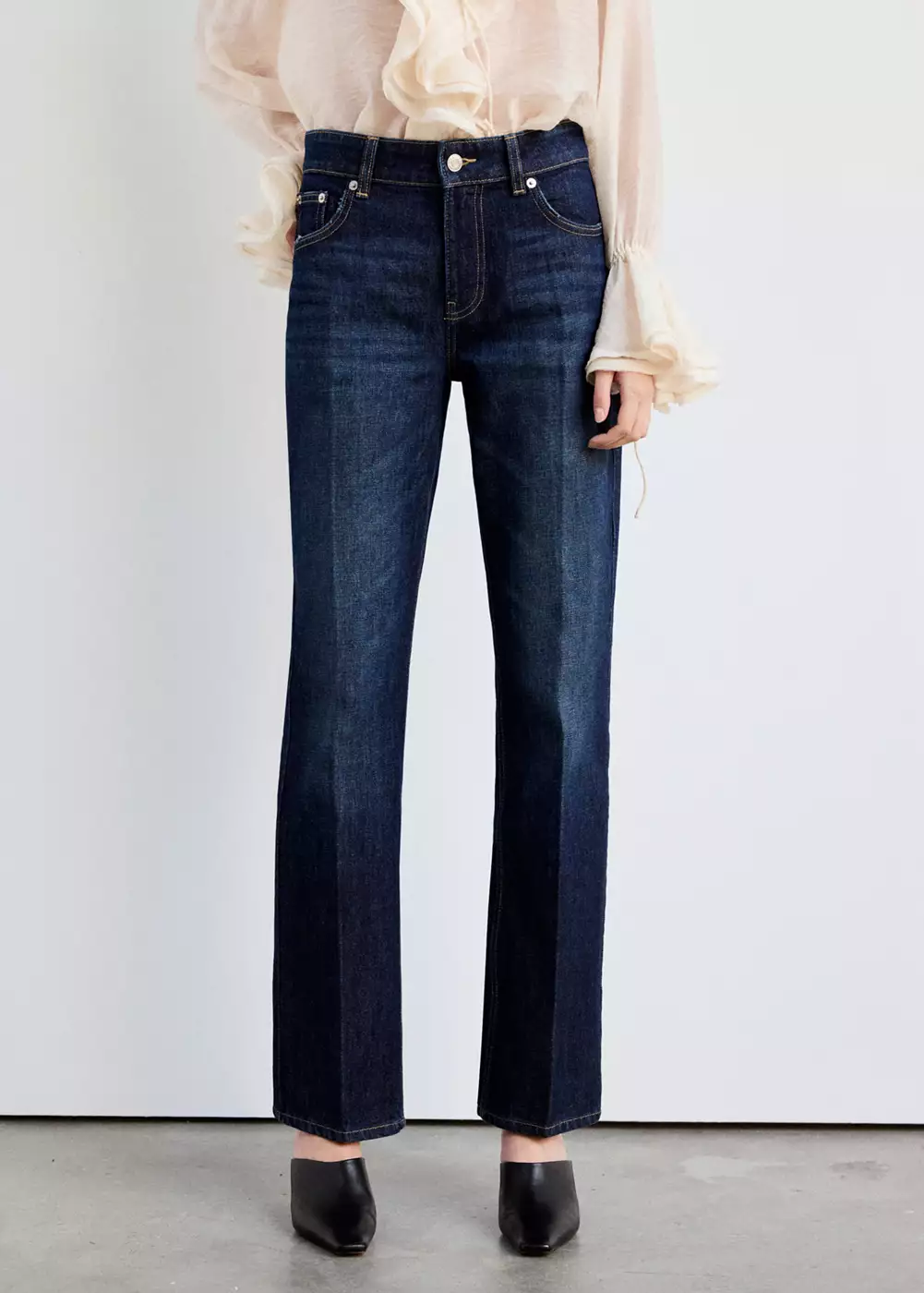 Jean droit taille normale, MANGO