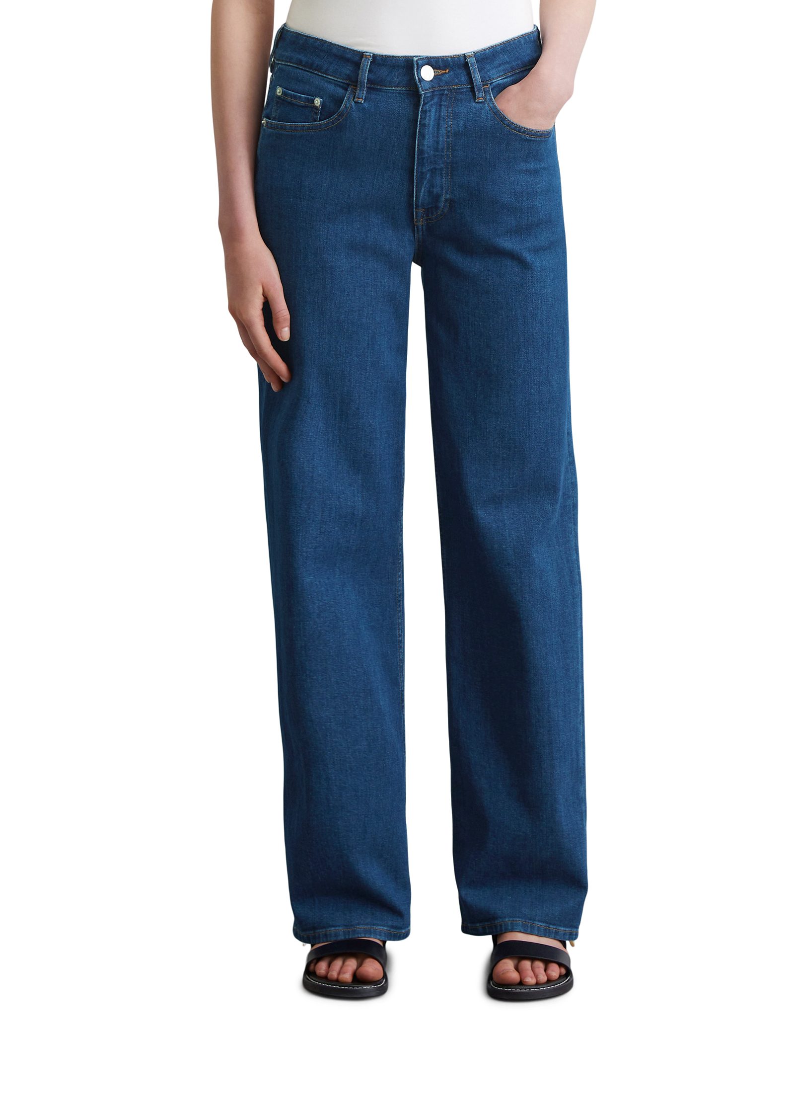 Jeans à jambes larges en denim Cashmere Touch, MARC O'POLO