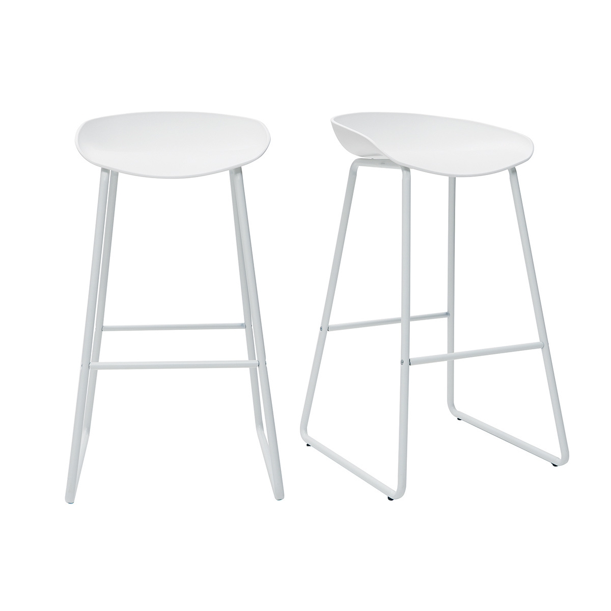 Tabourets de bar design H75 cm (lot de 2) PEBBLE, MILIBOO