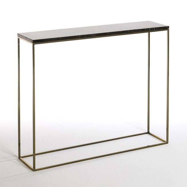 Mahaut Aged Brass & Marble Console Table - AM.PM