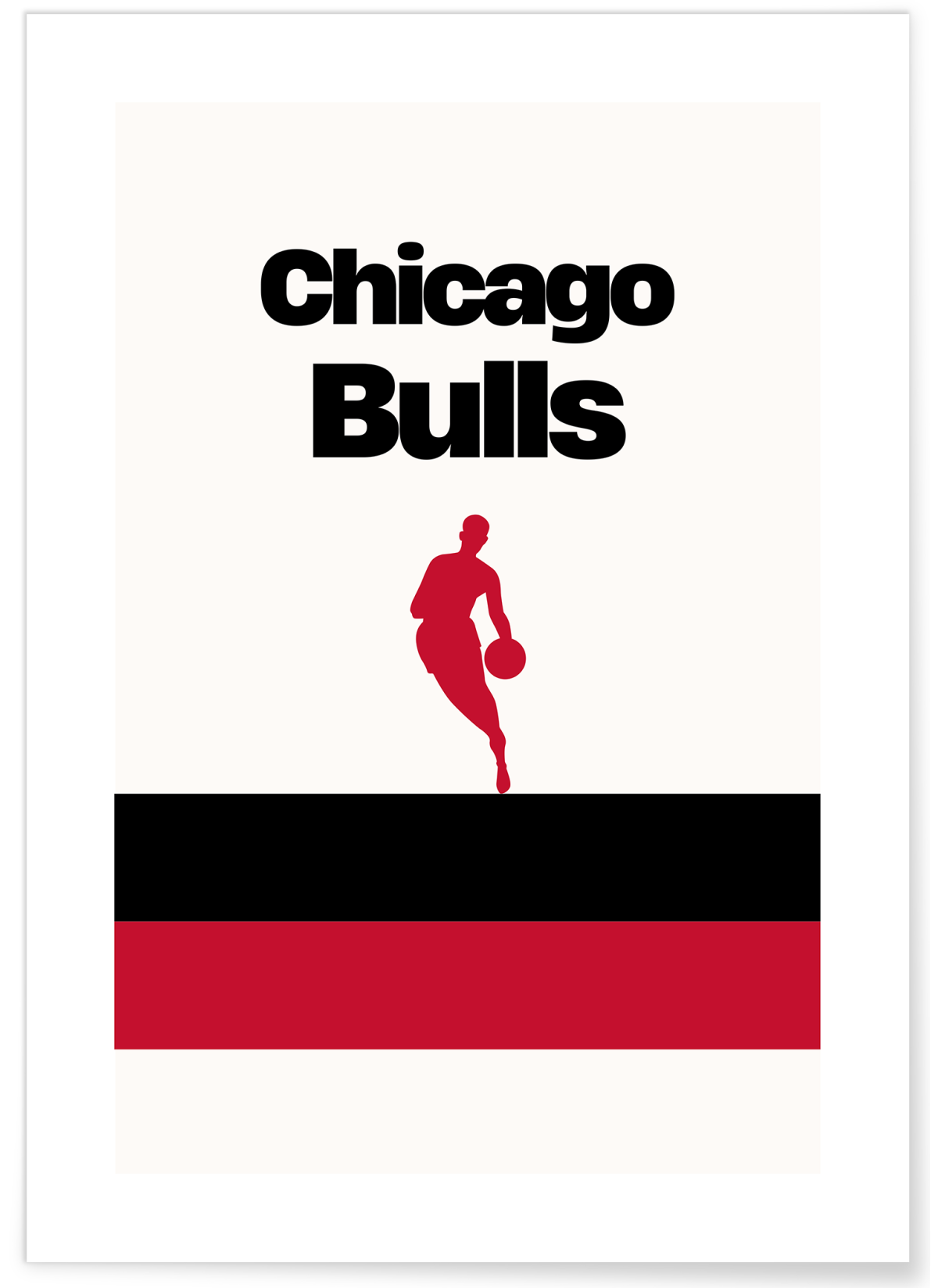 Affiche Chicago Bulls - Design minimaliste, L'AFFICHERIE