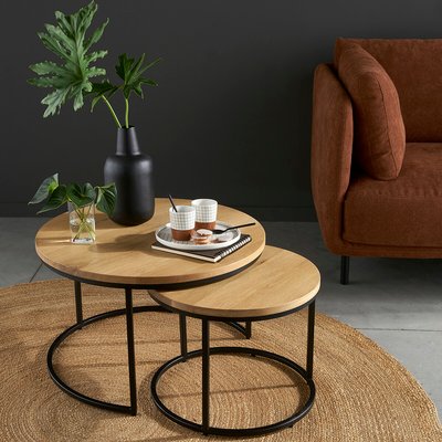Set of 2 Vova Oak Nesting Coffee Tables LA REDOUTE INTERIEURS