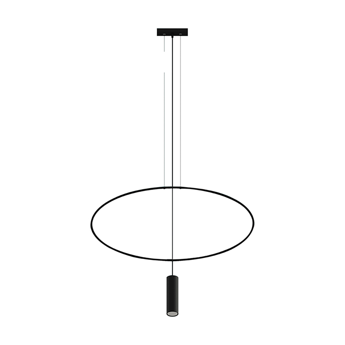 Suspension Acier Noir GU10 1 Holar, EDEN