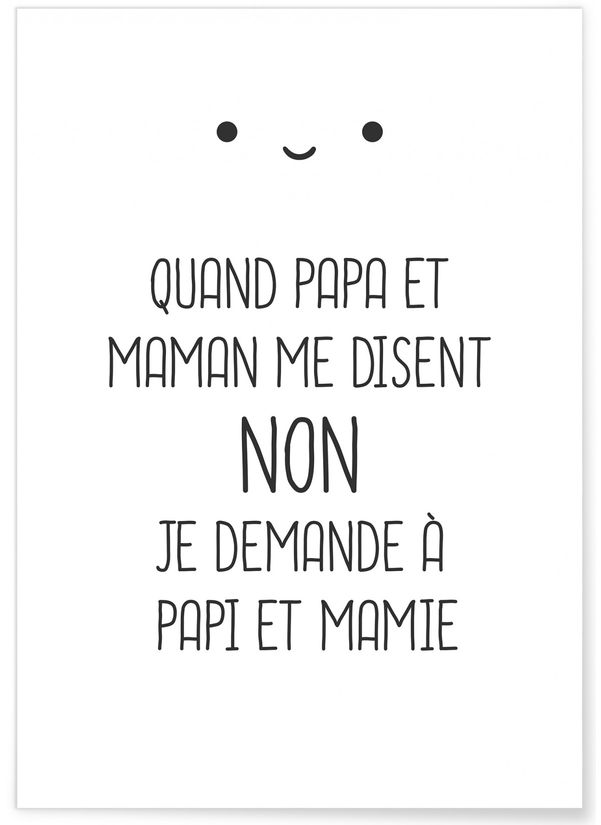 Affiche 'Quand papa et maman disent non...', L'AFFICHERIE