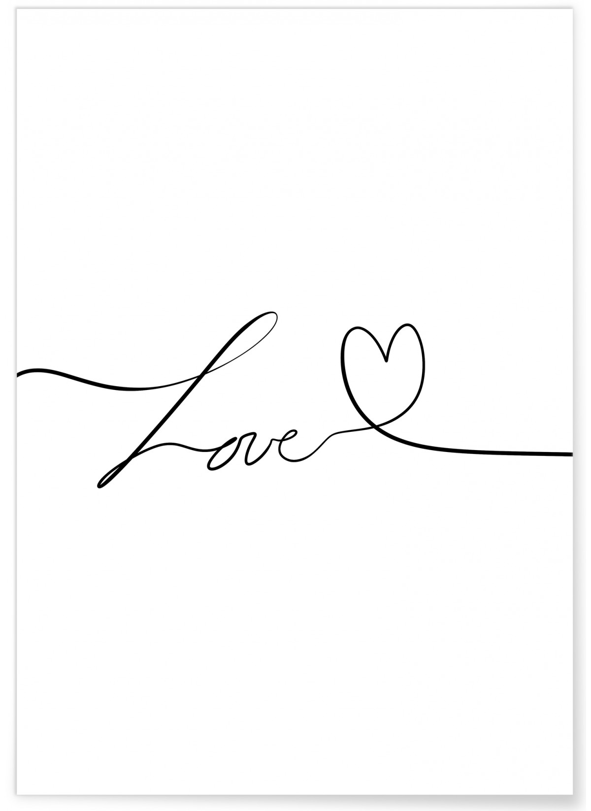 Affiche Line Art 'Love', L'AFFICHERIE