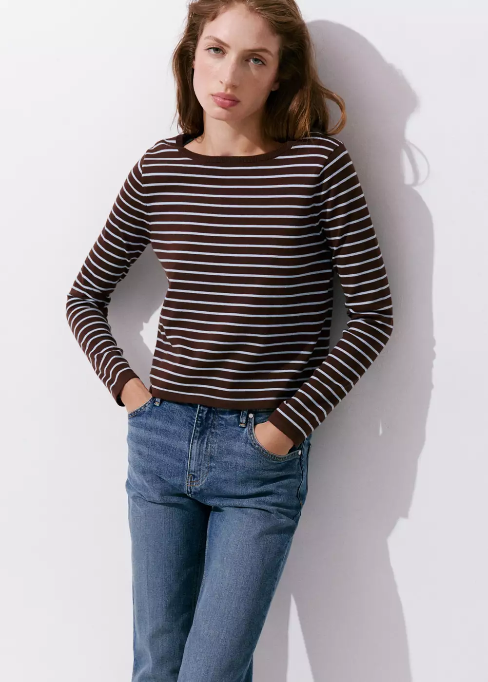 Pull-over en maille à rayures, MANGO