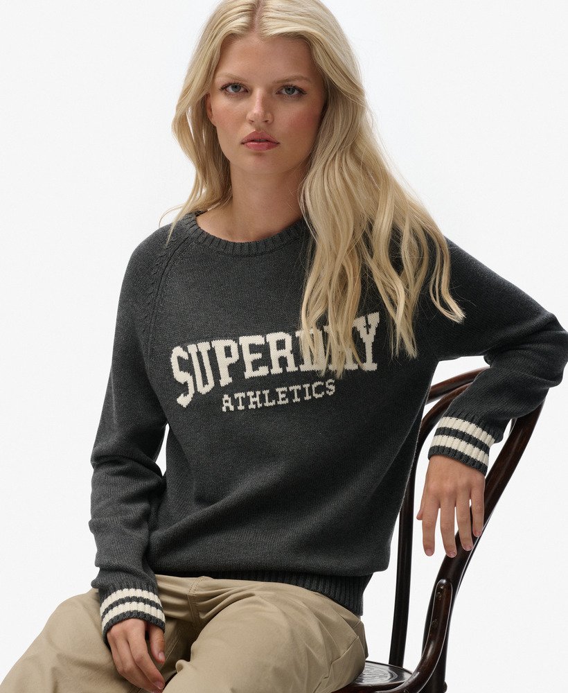 Pull en maille à motif intarsia décontracté, SUPERDRY