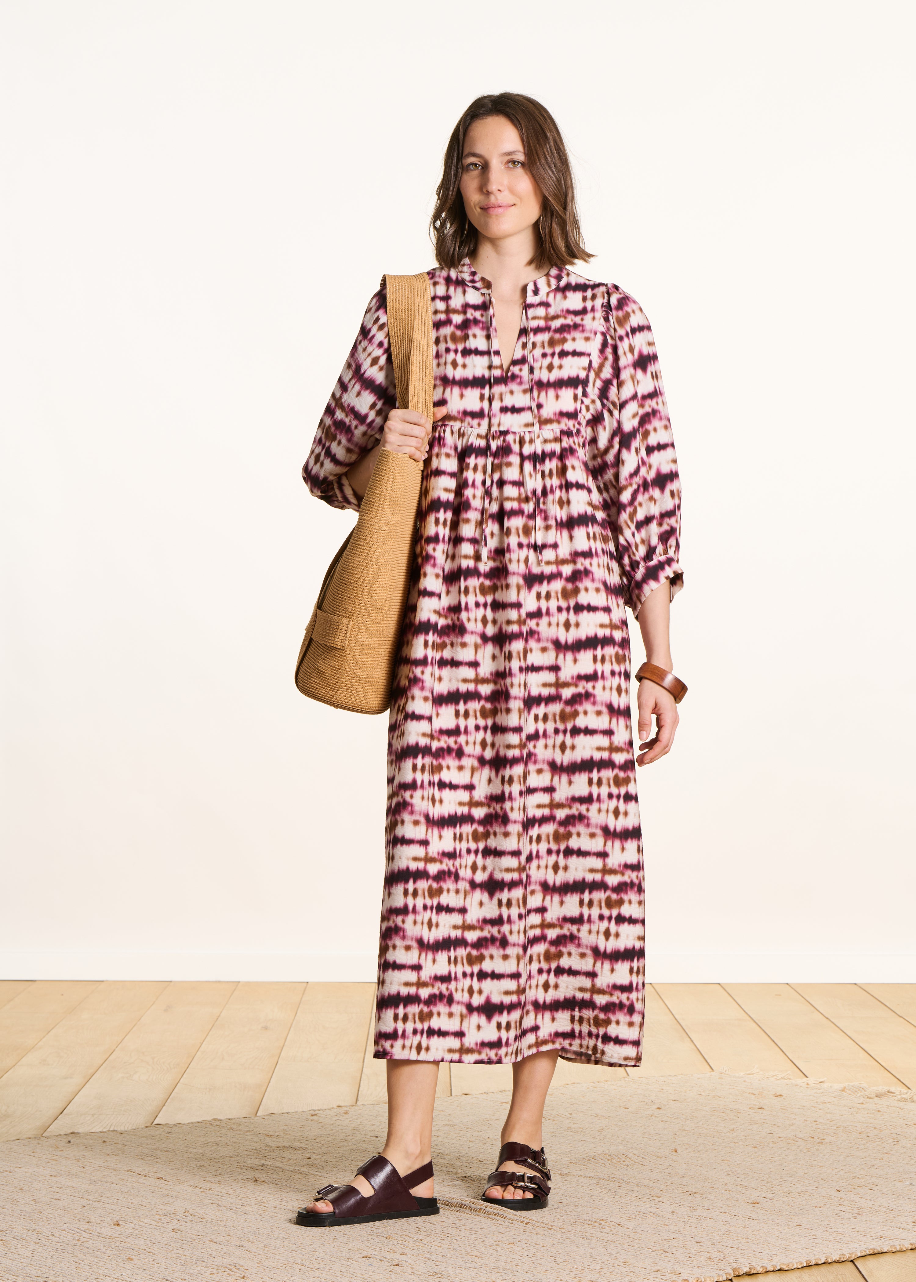 Robe longue à imprimé tie & dye, LA FEE MARABOUTEE