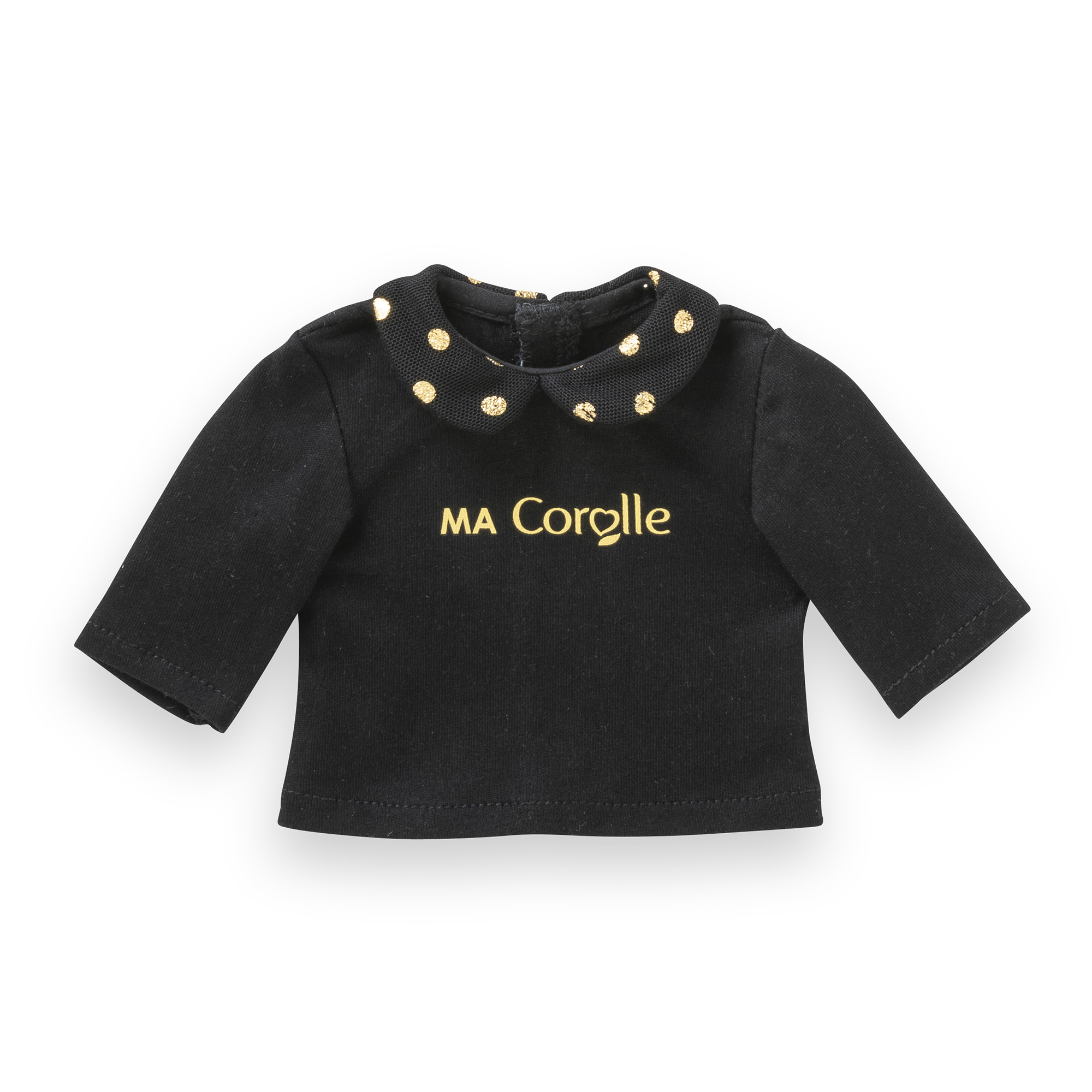 T-Shirt Noir et Or Manches Longues pour poupée ma Corolle, COROLLE
