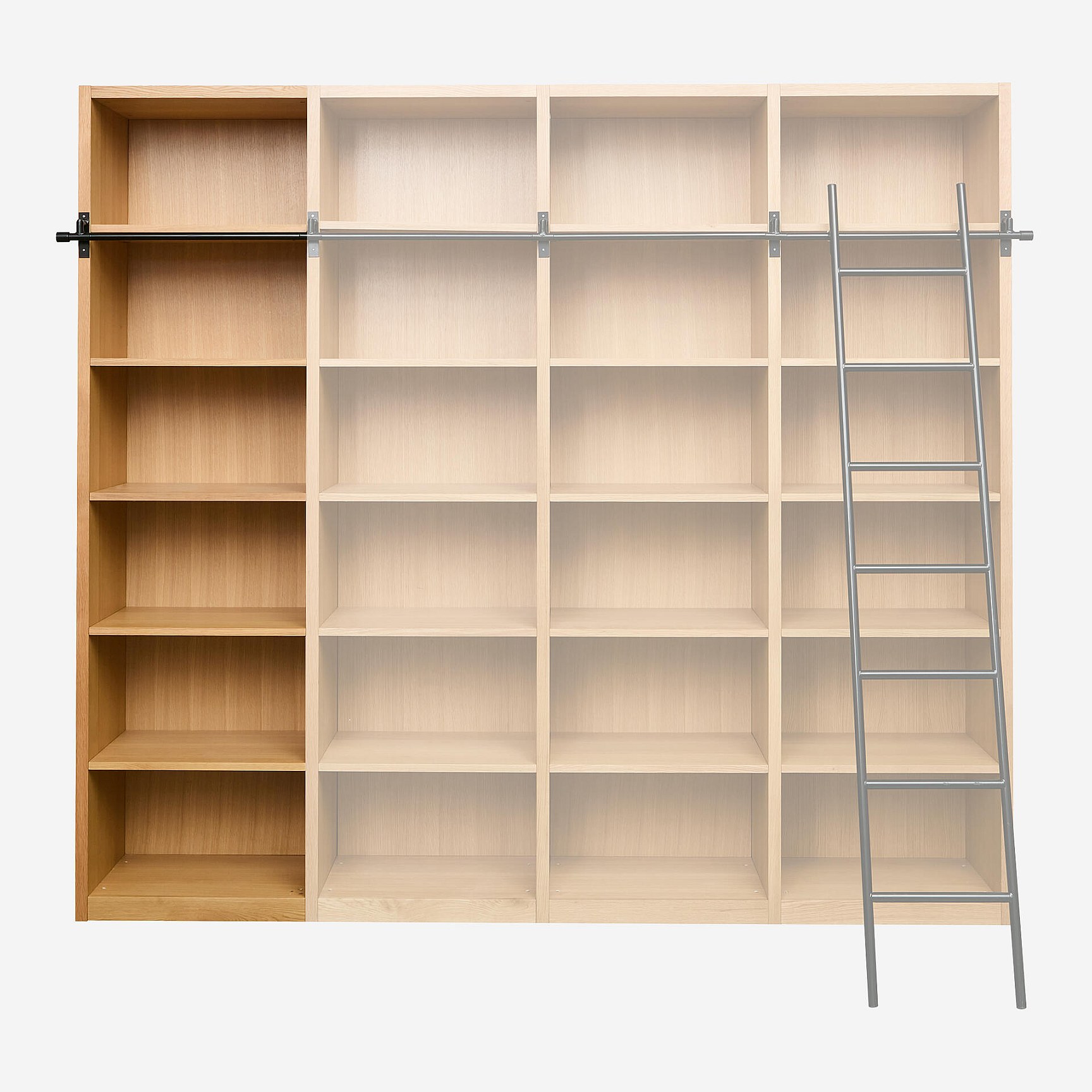 Bibliothèque bois, panneau CAMUS, HABITAT