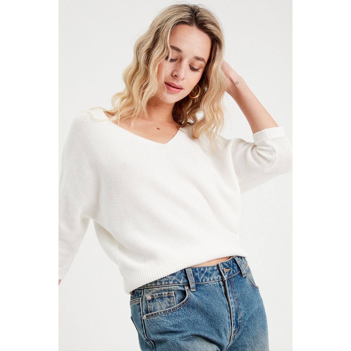 Pull orange fluo 2025 femme