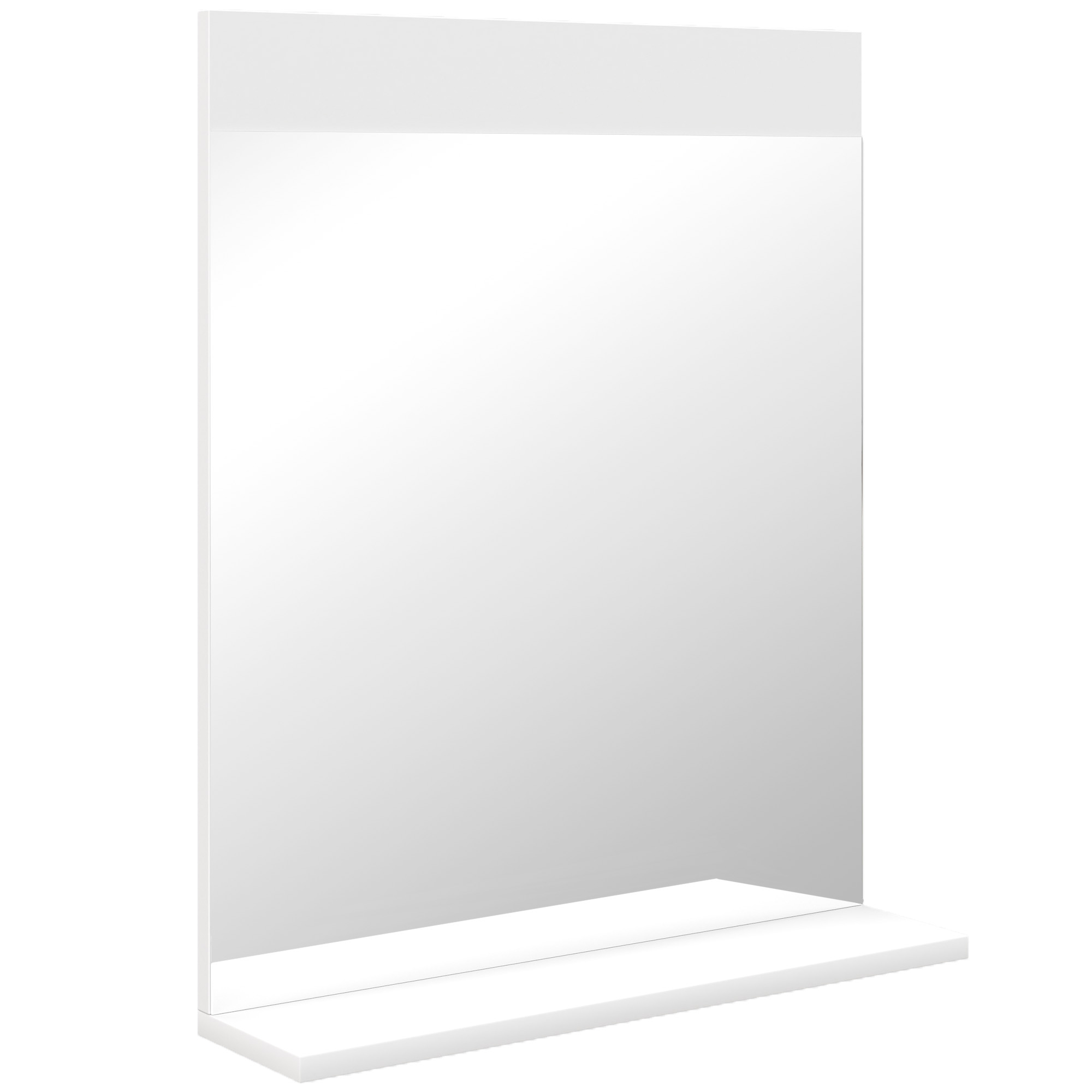 Miroir de salle de bains Verre Blanc, HOMCOM