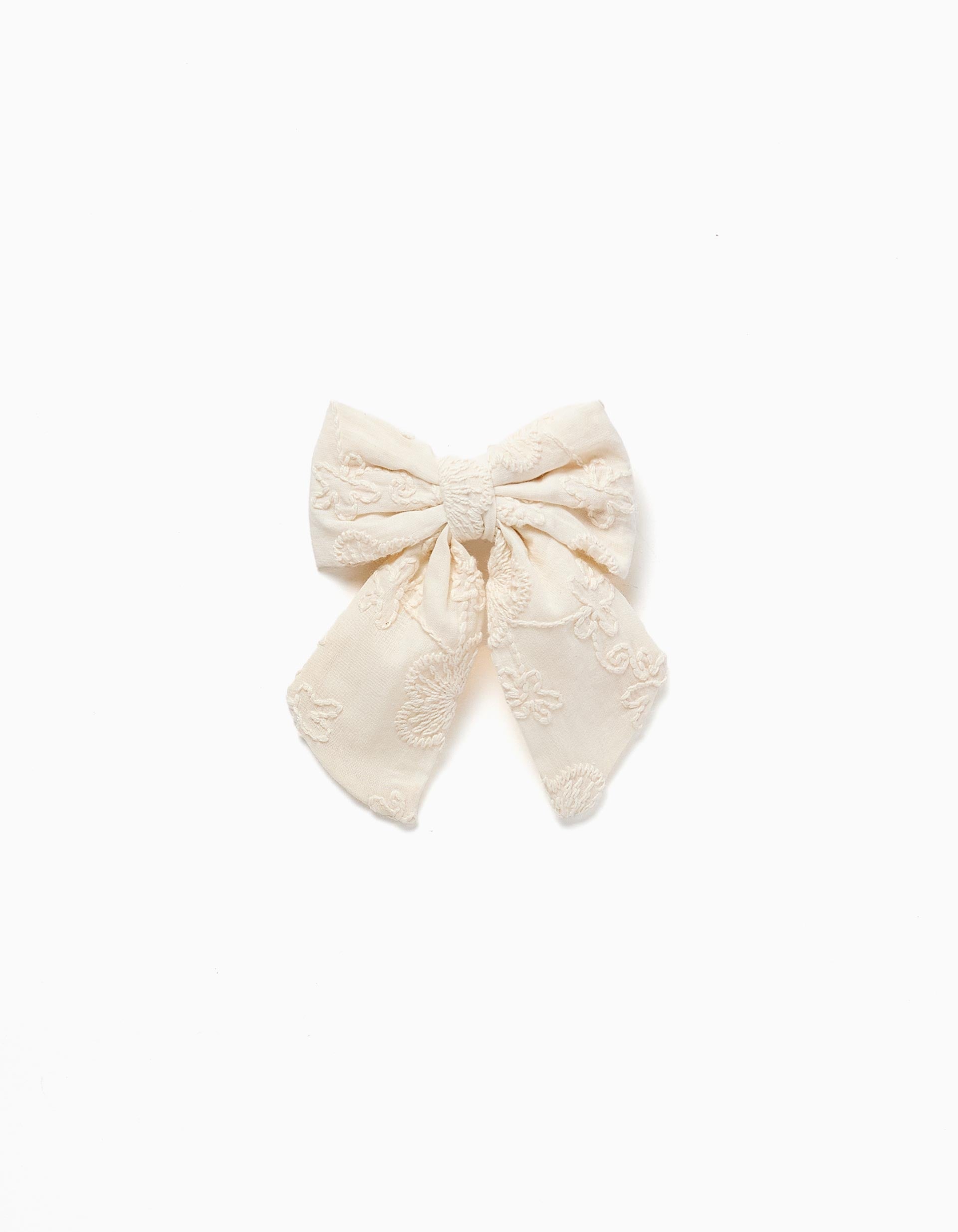 Barrette avec nœud et broderie, ZIPPY