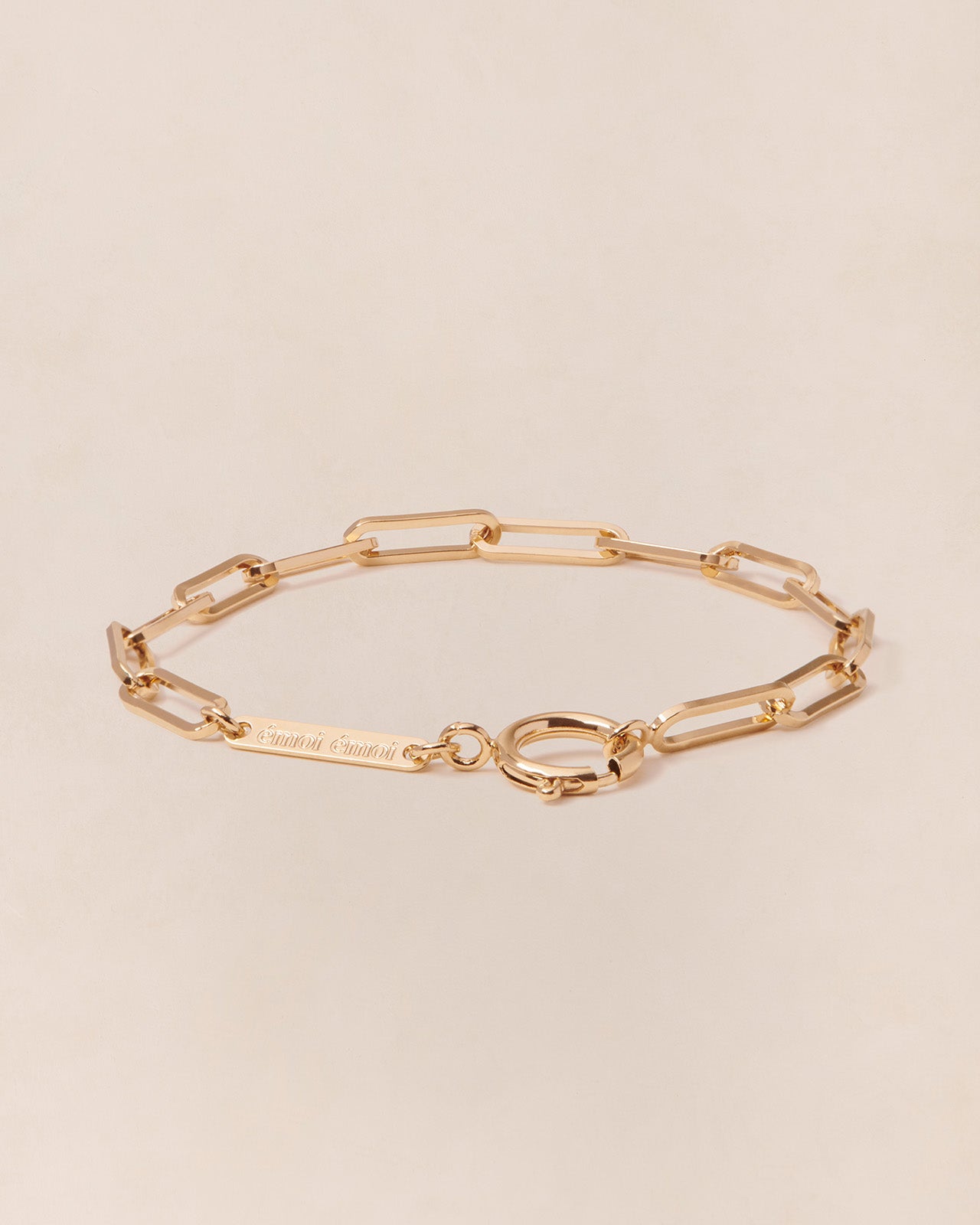 Bracelet maillons XL dorée à l'or fin, FANTAISIE, EMOI EMOI