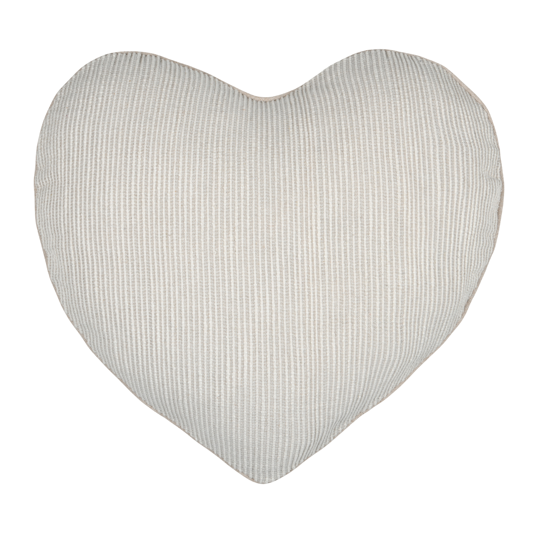 Coussin cœur rayures poly-coton, LOVELY CASA