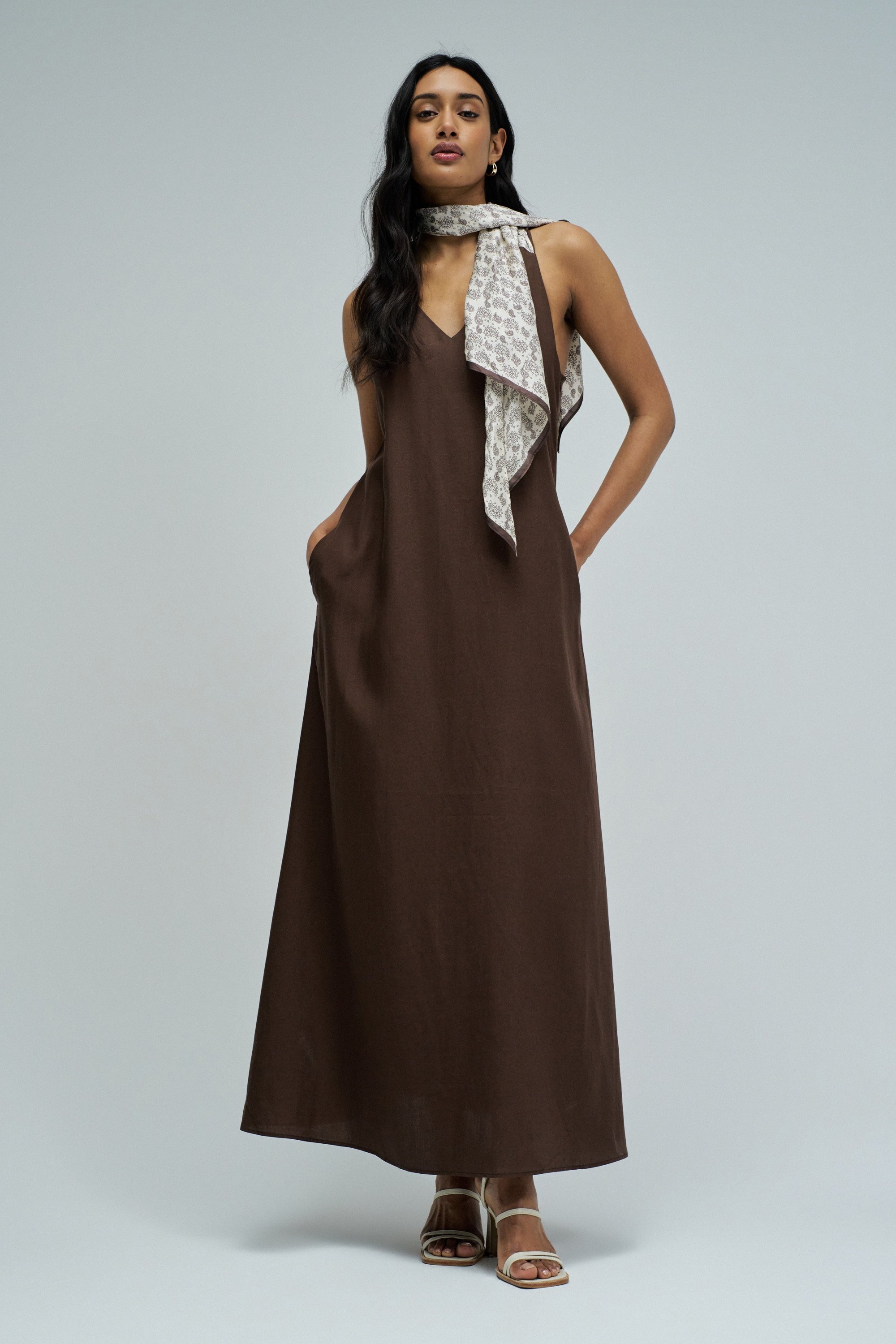 ROBE EN LIGHTDENIM AVEC LIN, SALSA JEANS
