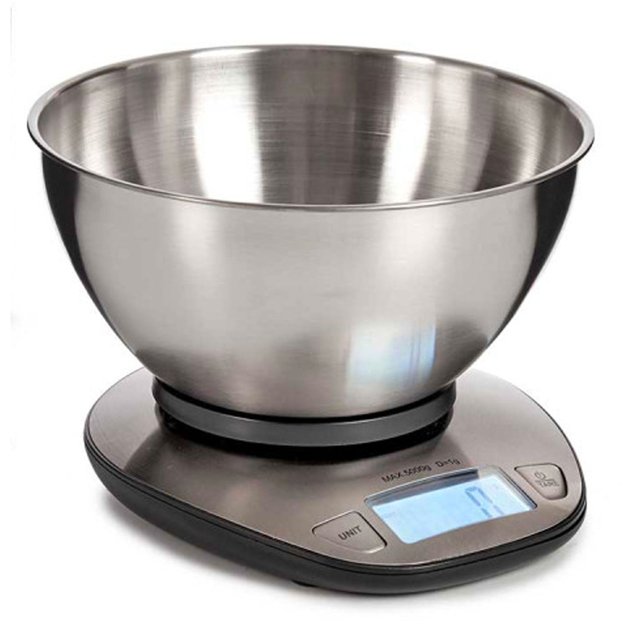 Balance de cuisine numérique bol acier 23x21x13cm, WADIGA