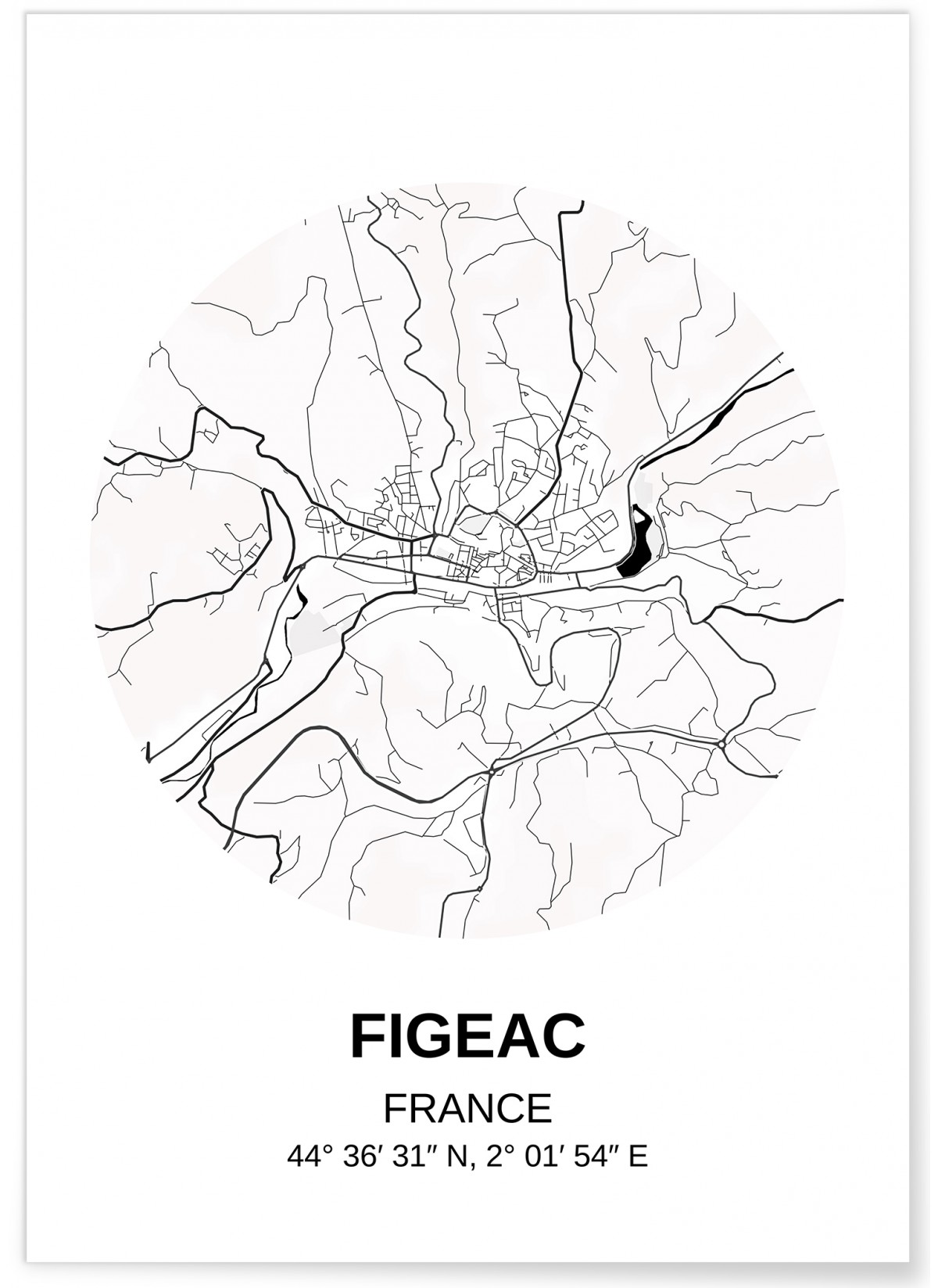Affiche Carte Figeac, L'AFFICHERIE