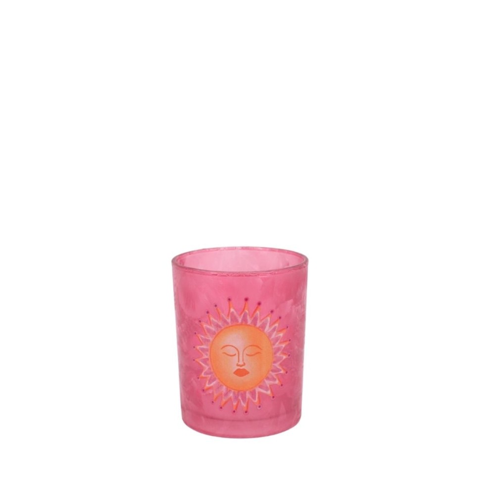 Photophore soleil en verre 12cm, KERSTEN