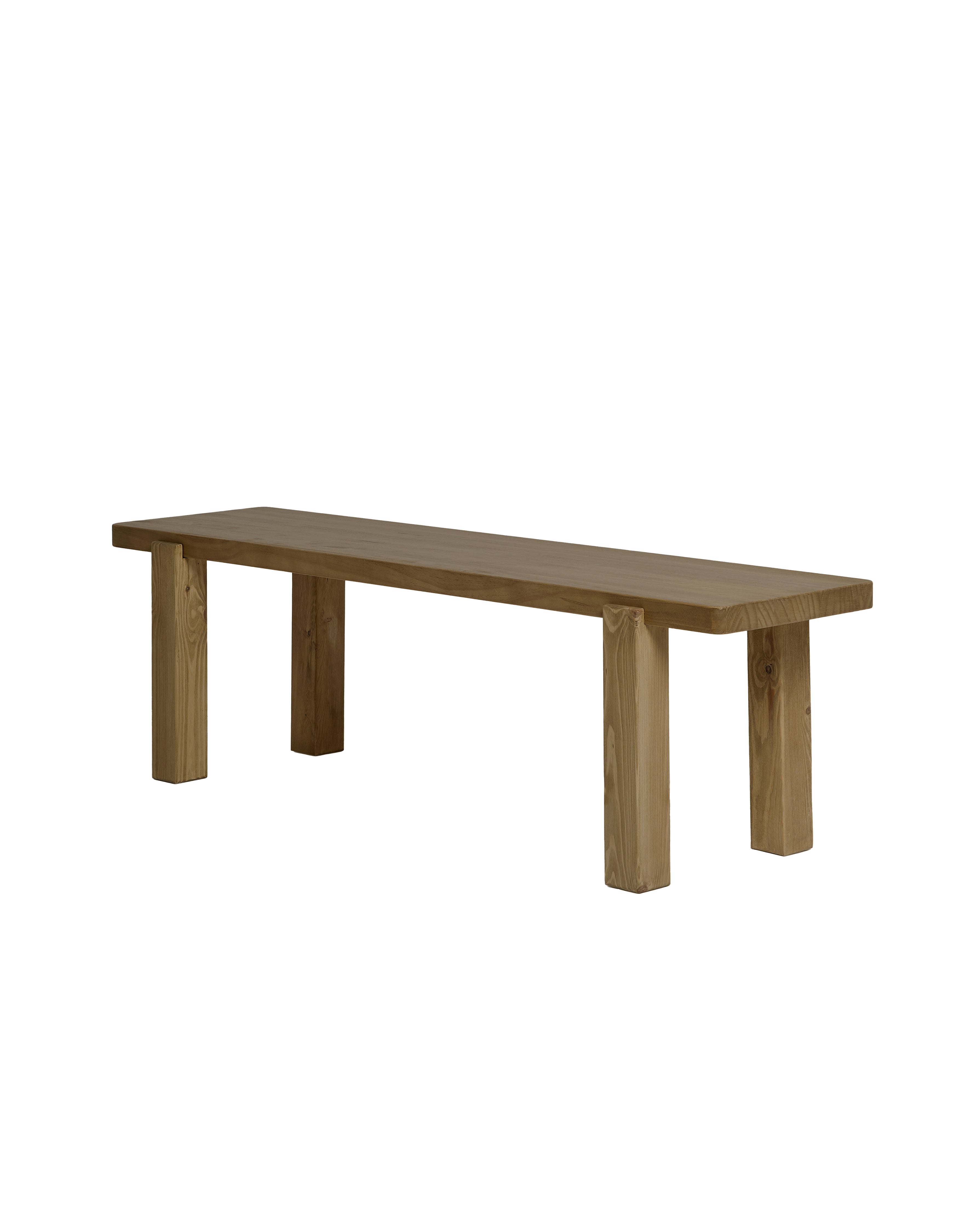 Banc en bois marron clair 140 cm - BUSK, HANNUN