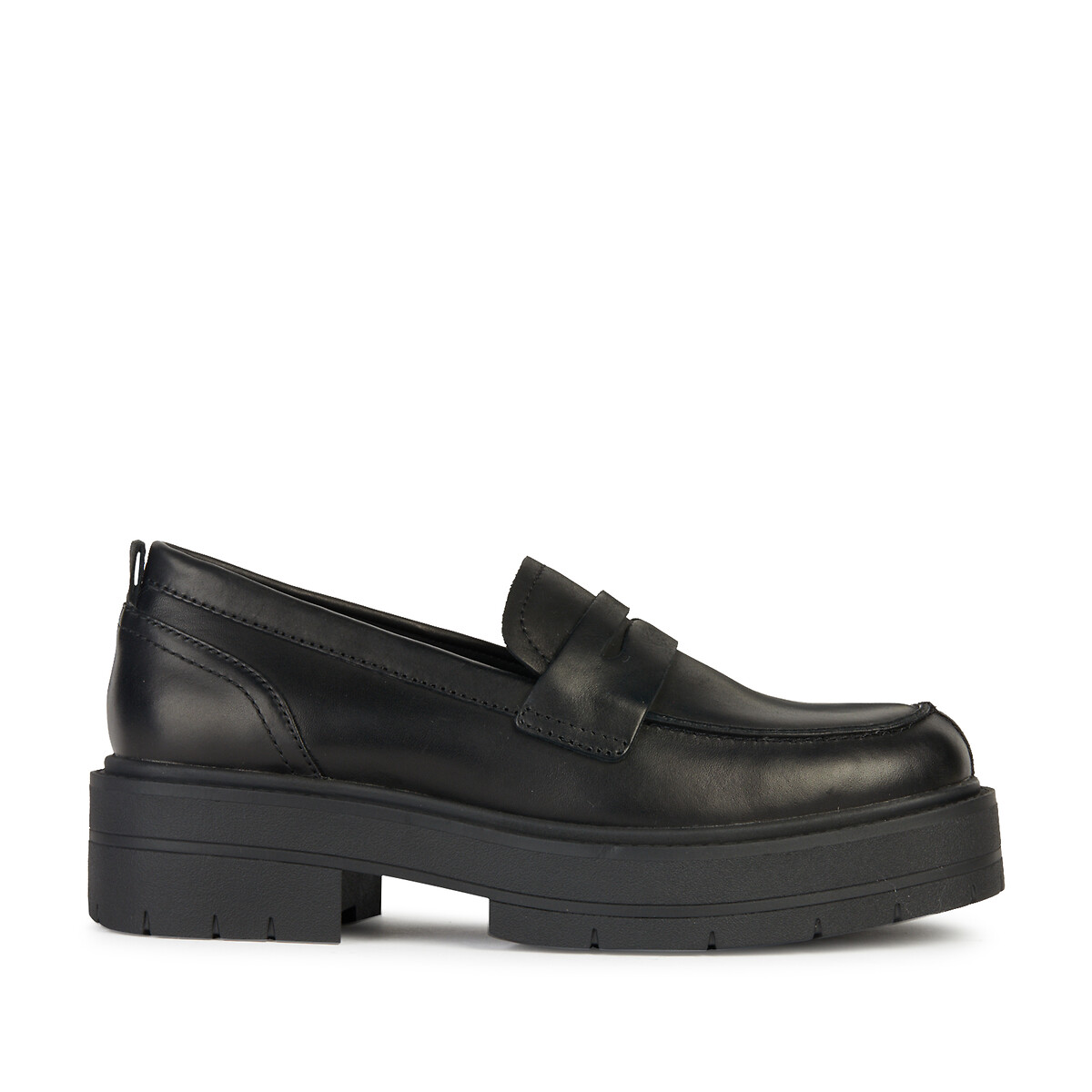 Spherica ec7 breathable loafers in leather, black, Geox | La Redoute